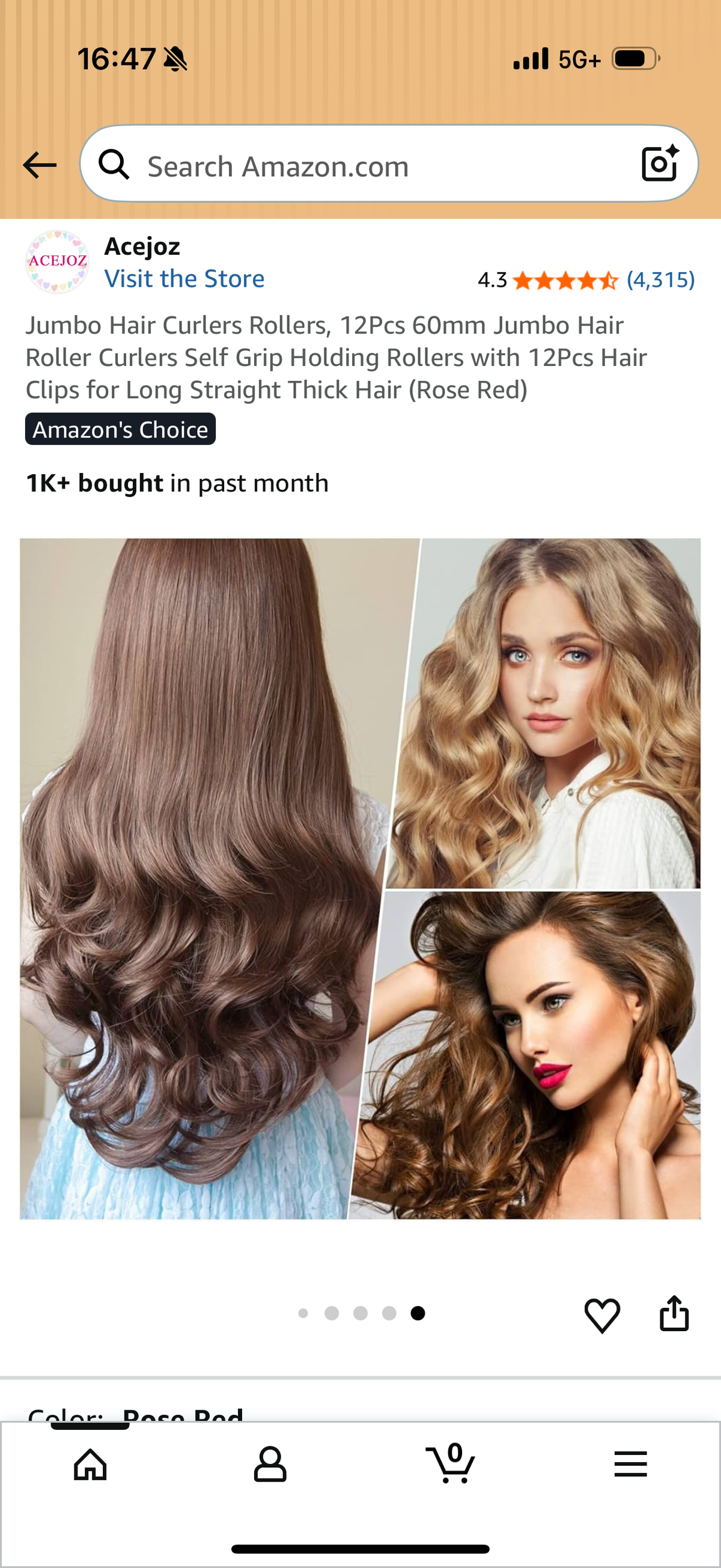 Jumbo Hair Curlers Rollers, 12Pcs 60mm Jumbo Hair Roller Curlers Self Grip Holding Rollers with 12Pcs Hair Clips for Long Straight Thick Hair