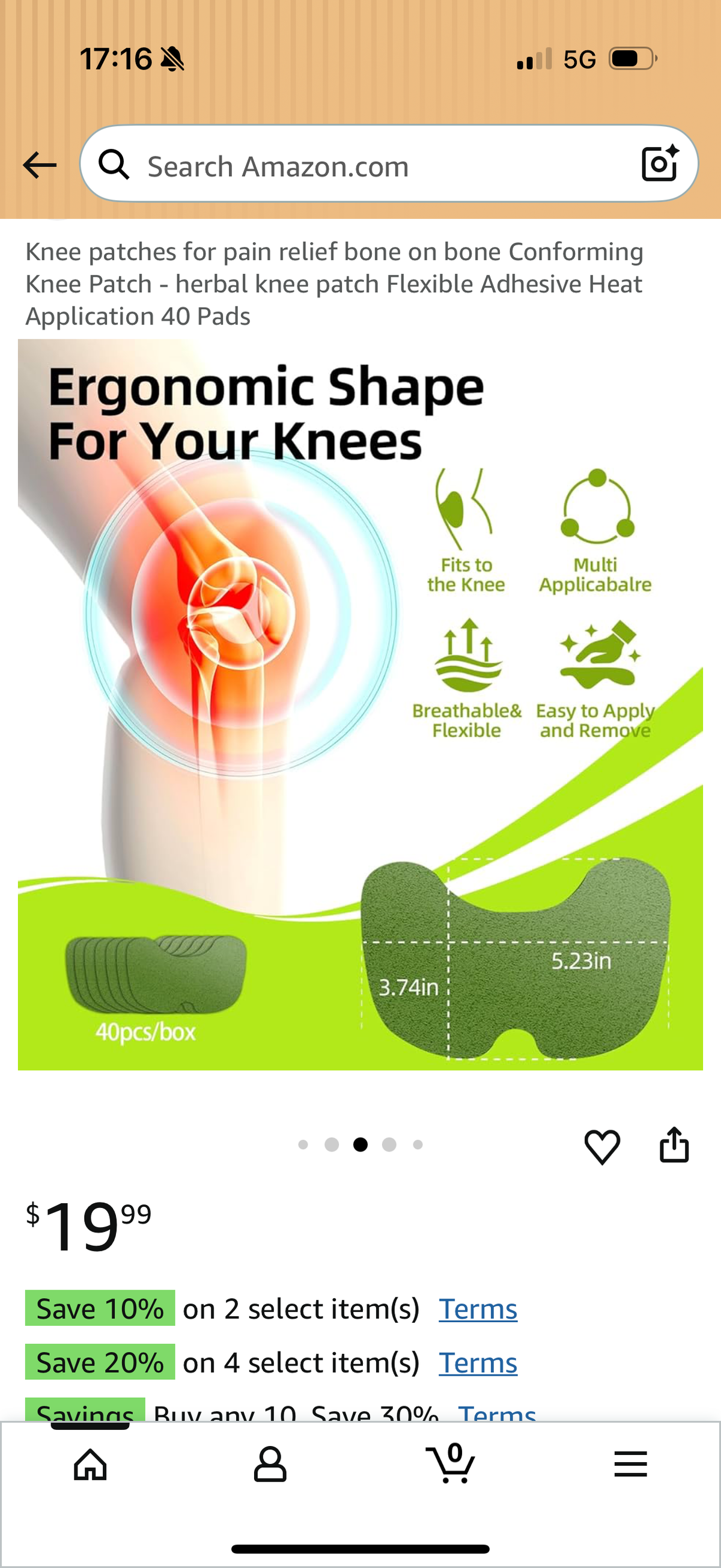 Knee patches for pain relief bone on bone Conforming Knee Patch - herbal knee patch Flexible Adhesive Heat Application 40 Pads