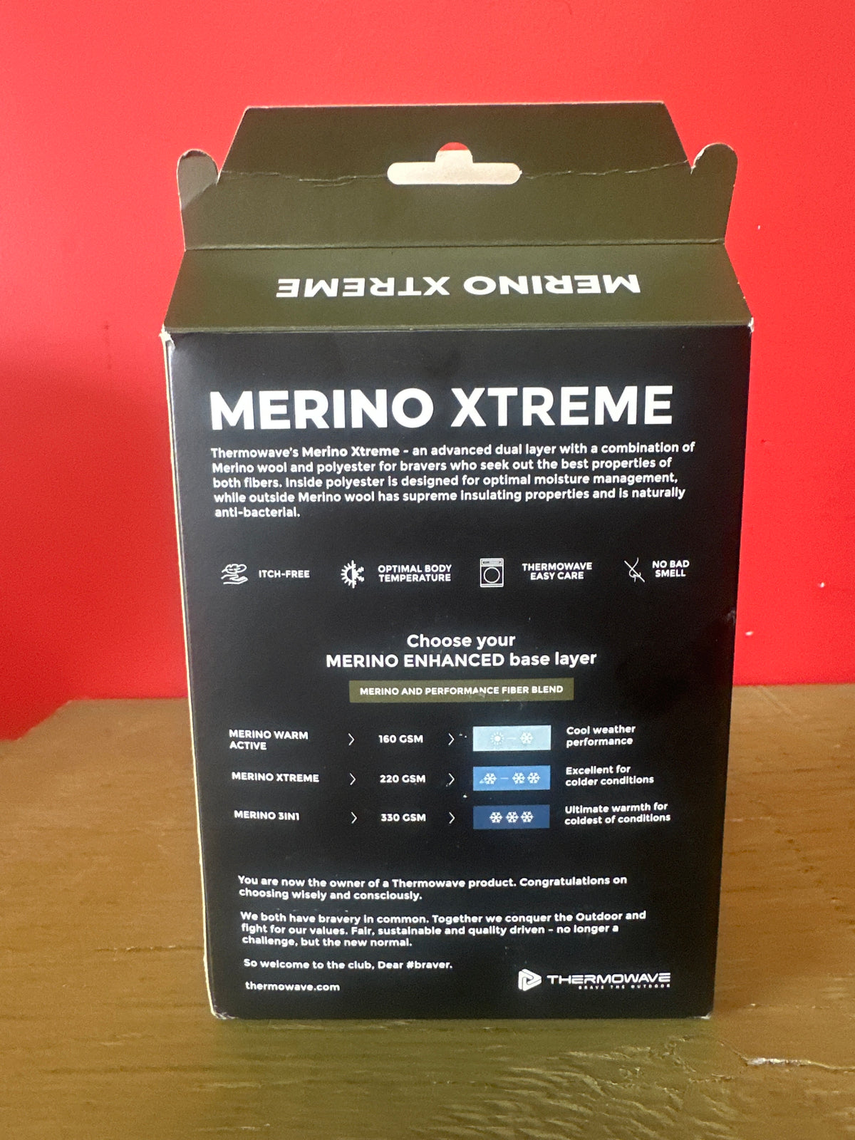 Thermowave Merino Xtreme Performance Base Layer, Men’s Long Sleeve 1/2 Zip (Size XXL)