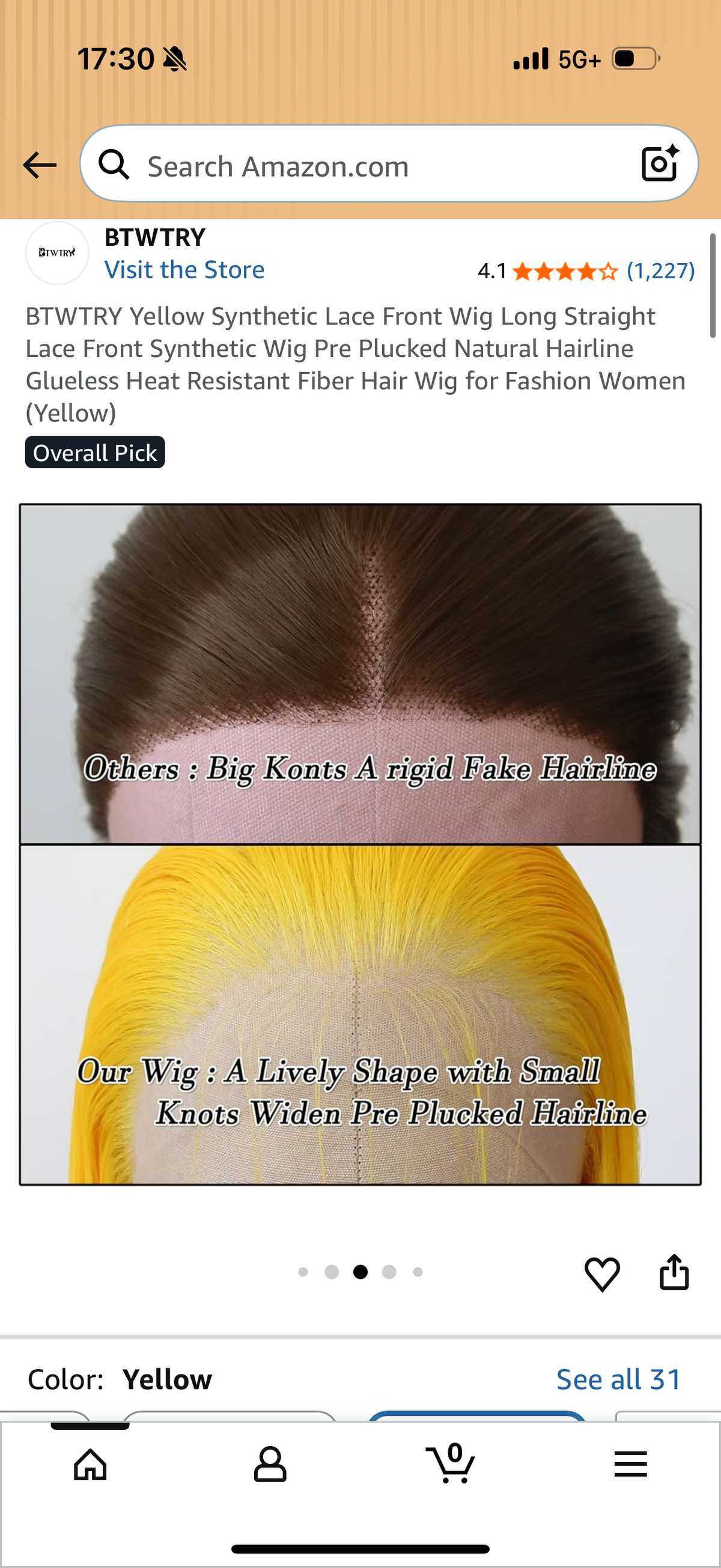 BTWTRY Yellow Synthetic Lace Front Wig Long Straight Lace Front Synthetic Wig Pre Plucked Natural Hairline Glueless Heat Resistant Fiber Hair Wig for Fashion Women (Yellow)