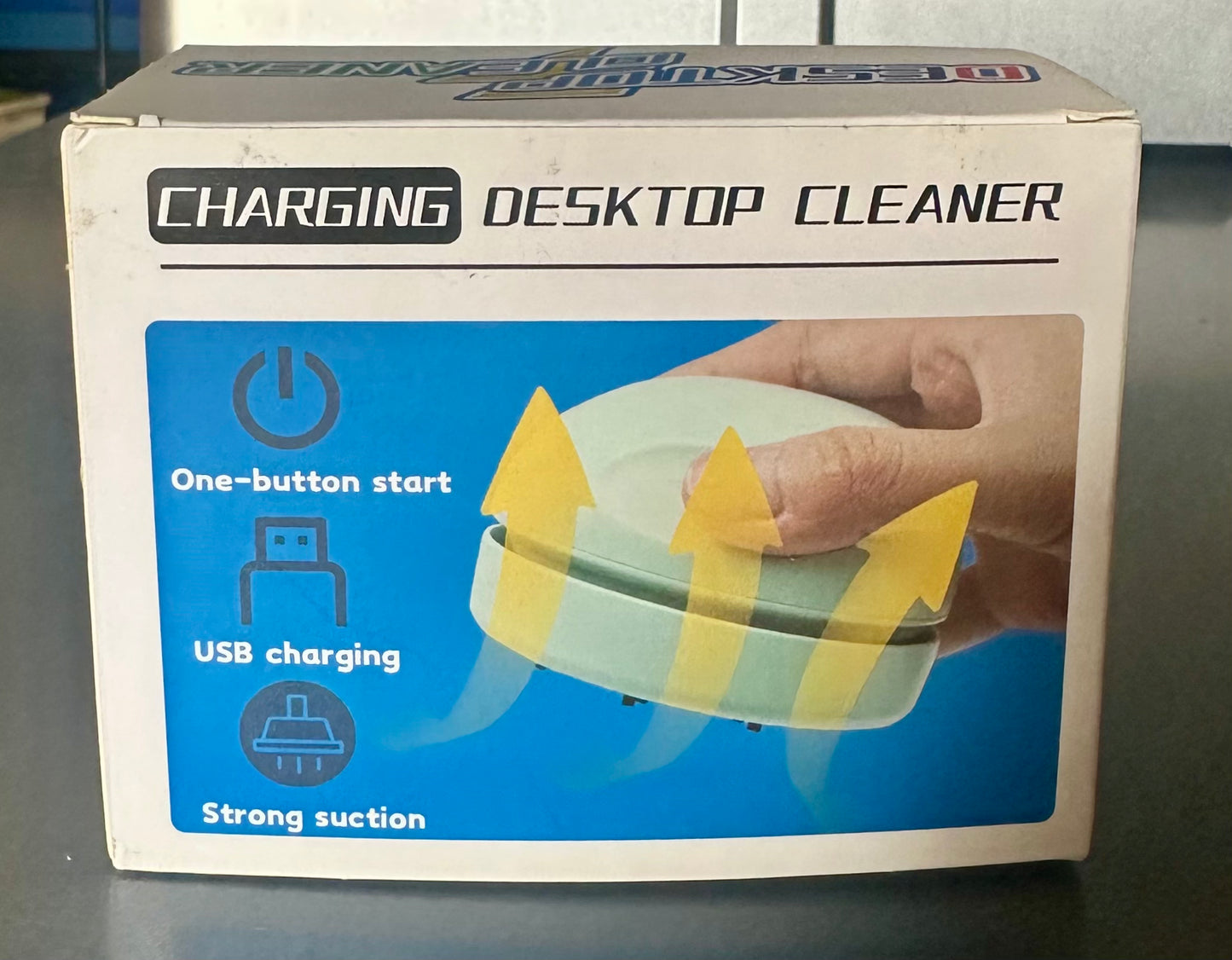 Desktop Vacuum Cleaner, USB Charging with Vacuum Nozzle, Cleaning Brush, Portable Mini Table Dust Vaccum Cleaner, Clean Dust, Crumbs, Piano, Computer, Car (Light Green)