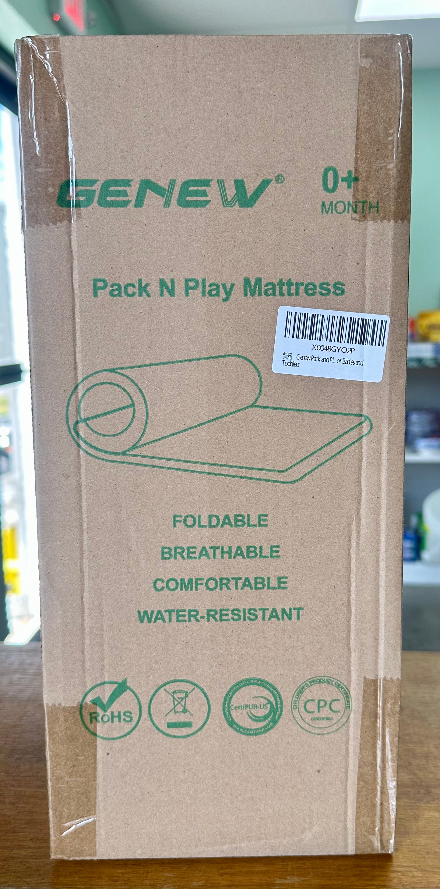 Pack and Play Mattress (38"x26"x1.25"), Portable Crib Mattress Pad for Pack N Play, Play Pen, Soft, Waterproof, Washable, Breathable Pad for Babies and Toddlers