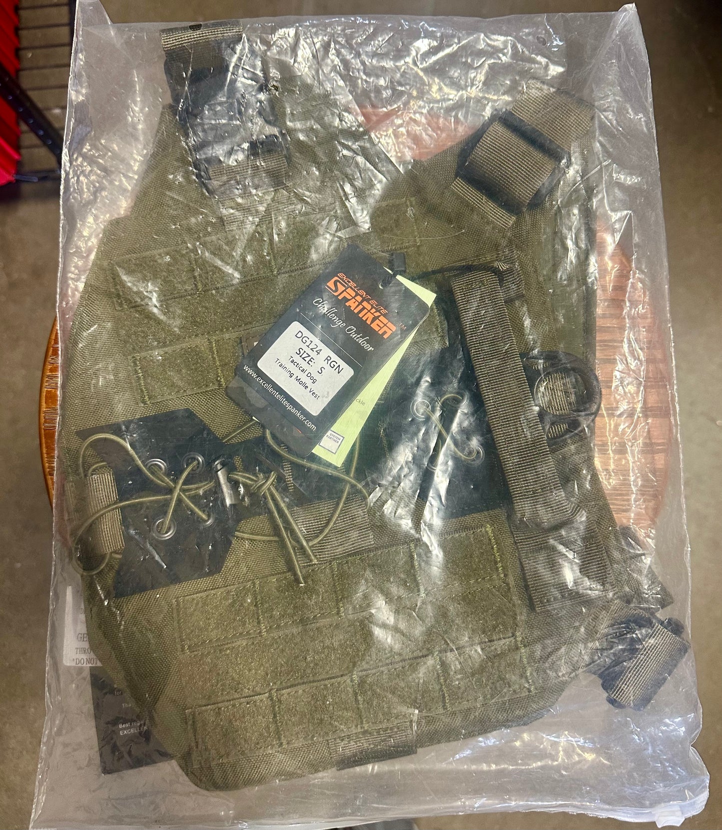EXCELLENT ELITE SPANKER Tactical Military Dog Harness Adjustable No-Pull Military Patrol Service Dog Harness Training Hunting Vest with Handle(RGN-S) (Size Small)