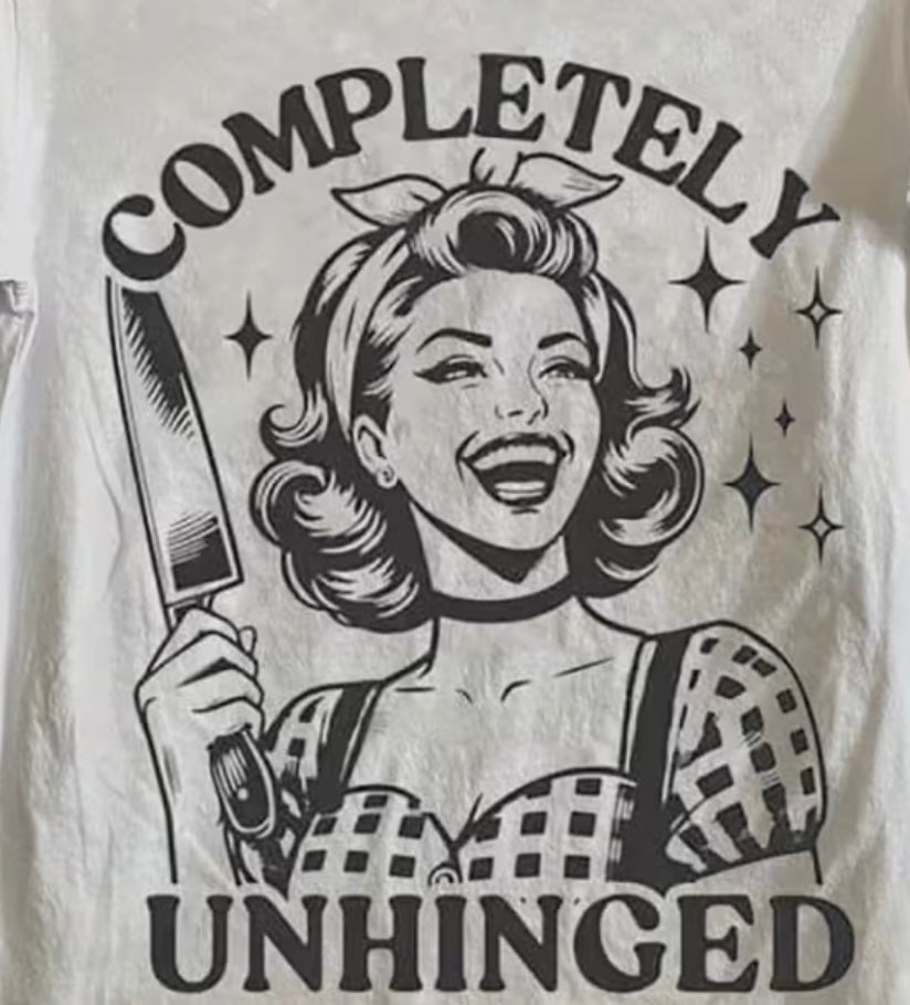 Completely Unhinged White Unisex Short Sleeve T-shirt
