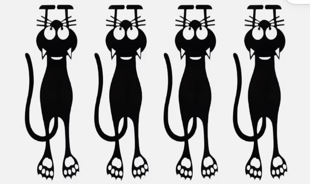 4PCS Cat Bookmarks Cute Black Cat Book Markers Cat Lover Gifts