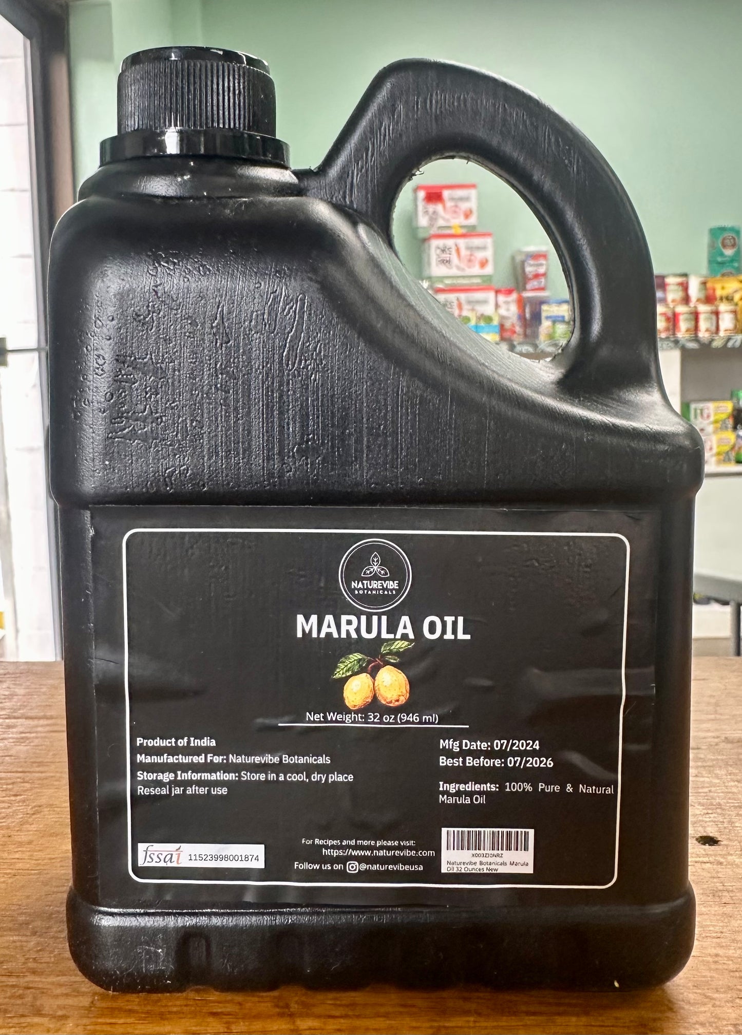 Naturevibe Botanicals Marula Oil, 32 oz