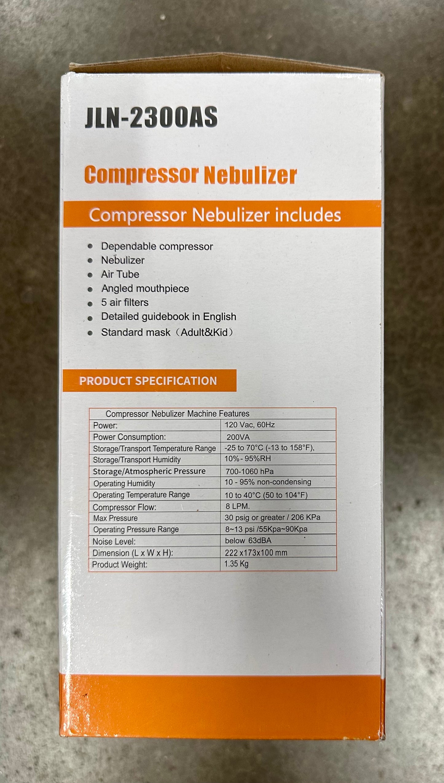 compressor nebulizer jln-2300as