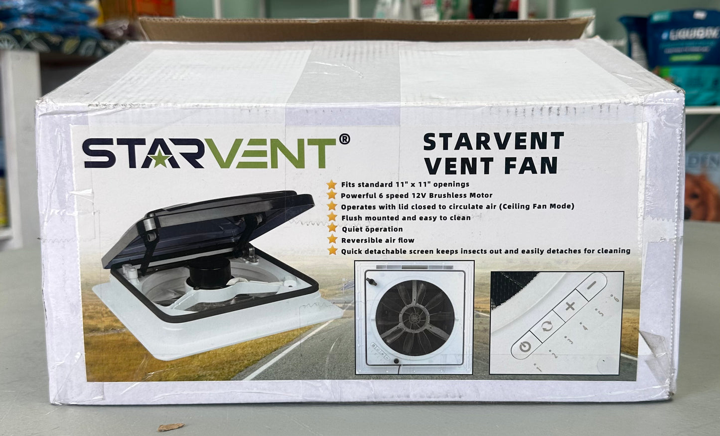 11" RV Roof Vent Fan 6-Speed-Reversible (Smoked 11")