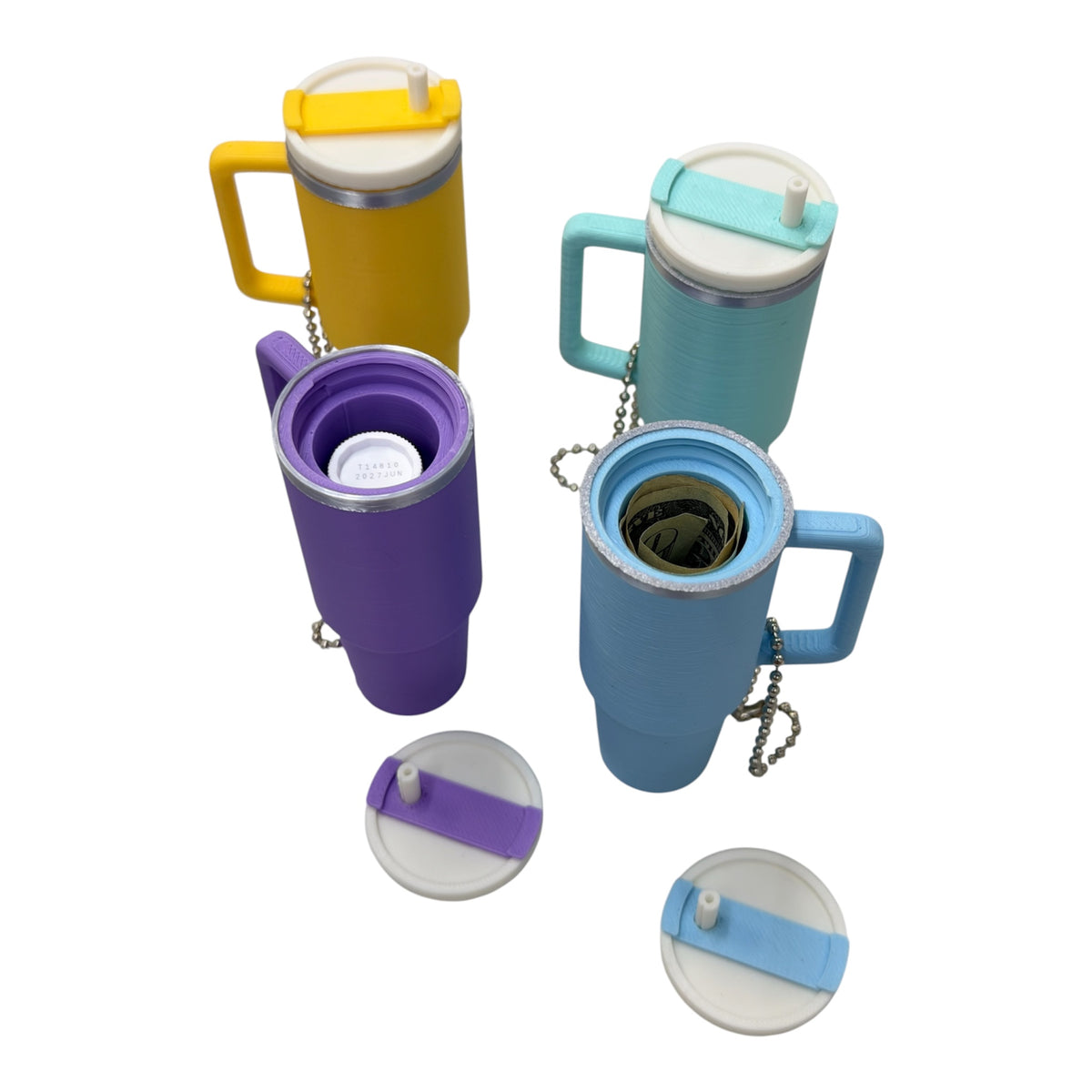 Tumbler Chapstick/Money/Misc. Holder Keychain