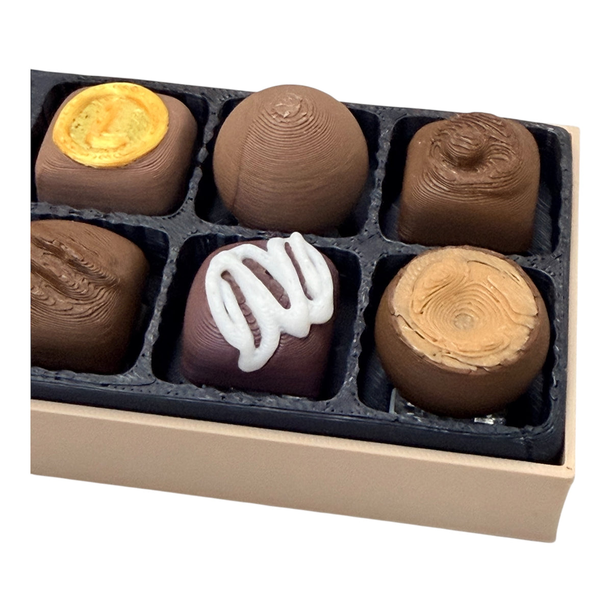 Box of Chocolates Sensory Clicker/Clicky Fidget (Beige Box)