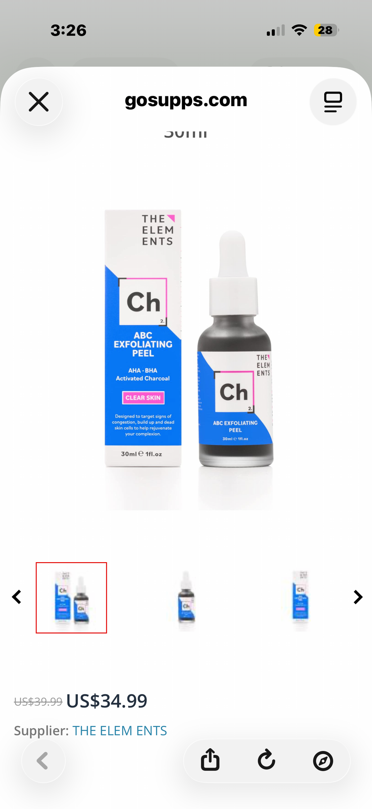 The Elements ABC Exfoliating Peel 30ml
