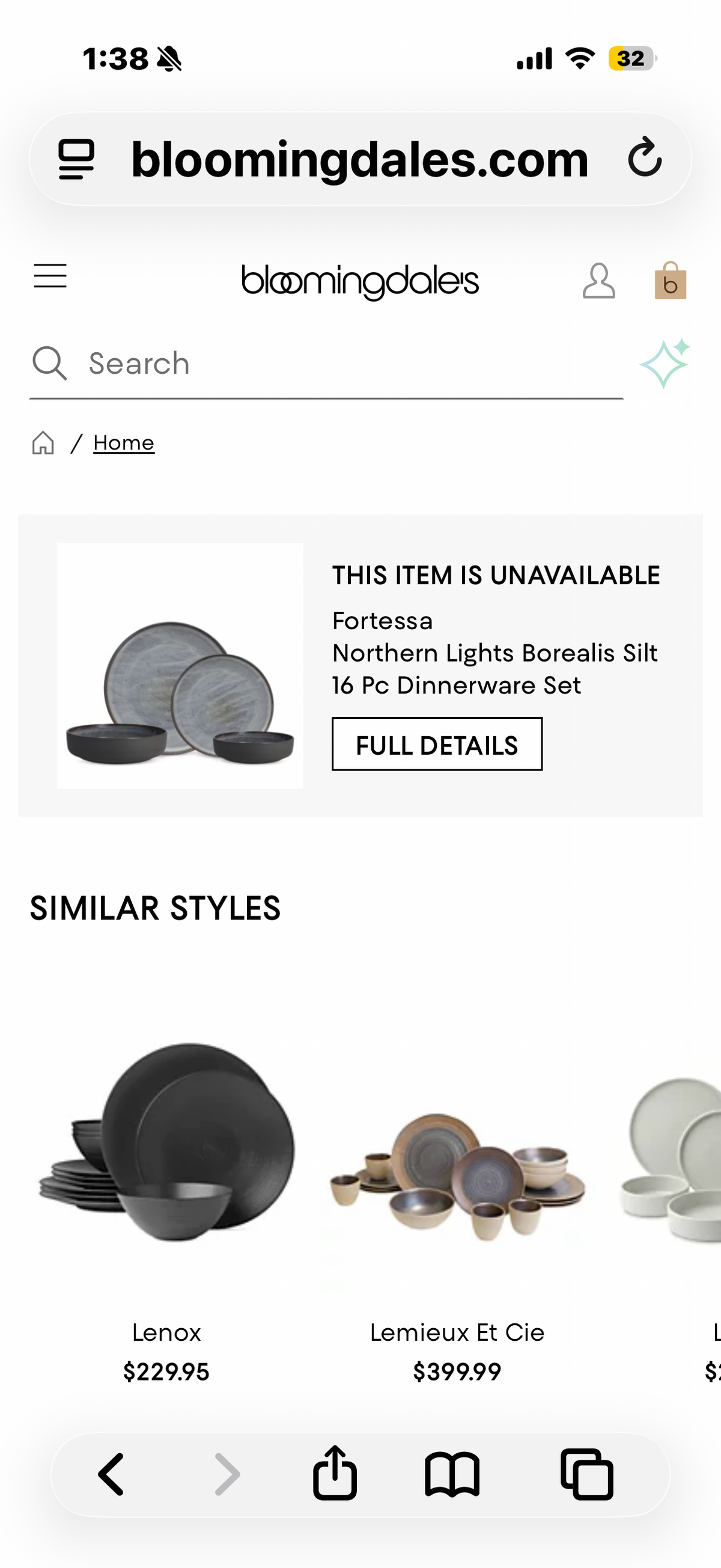 Fortessa
Northern Lights Borealis Silt
16 Pc Dinnerware Set