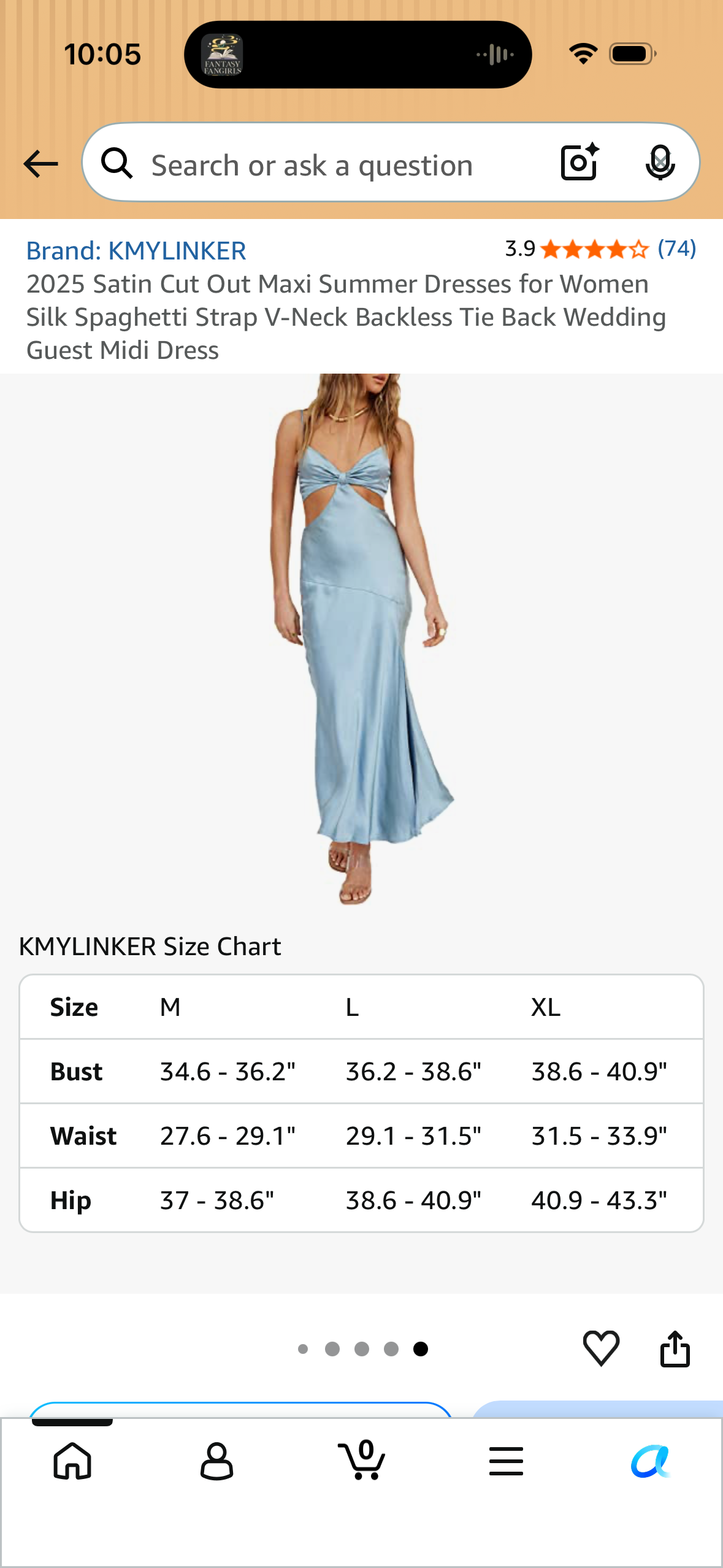 Satin Cut Out Maxi Summer Dresses for Women Silk Spaghetti Strap V-Neck Backless Tie Back Wedding Guest Midi Dress (Size Large)