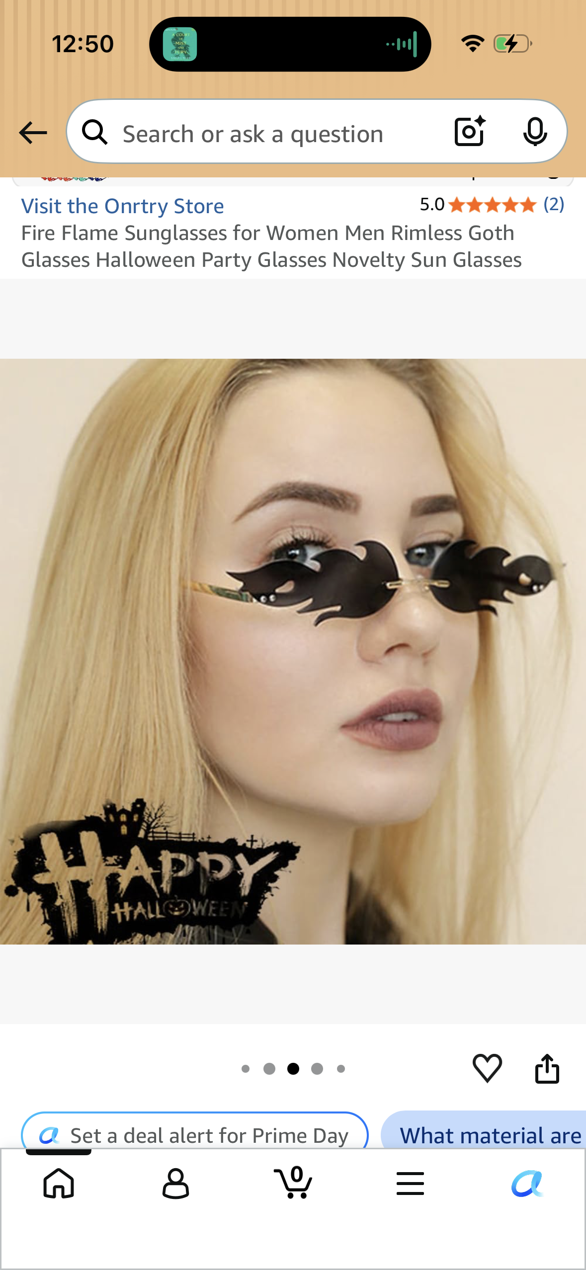 Fire Flame Sunglasses for Women Men Rimless Goth Glasses Halloween Party Glasses Novelty Sun Glasses