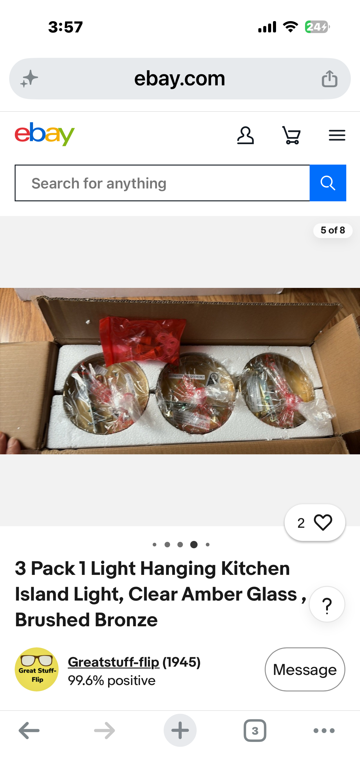 RAIN LIGHTING 3 Pack Light, Modern Industrial Farmhouse Hanging Kitchen Island Ceiling Light Fixture, Gold Finish Over