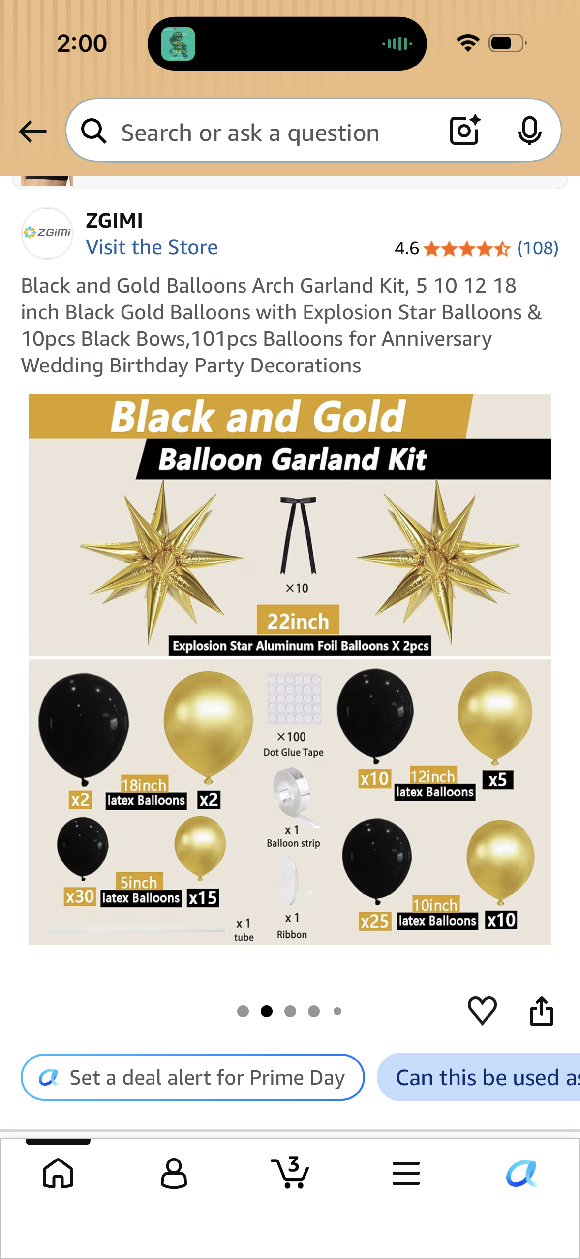 Black and Gold Balloons Arch Garland Kit, 5 10 12 18 inch Black Gold Balloons with Explosion Star Balloons & 10pcs Black Bows, 101pcs Balloons for Anniversary Wedding Birthday Party Decorations