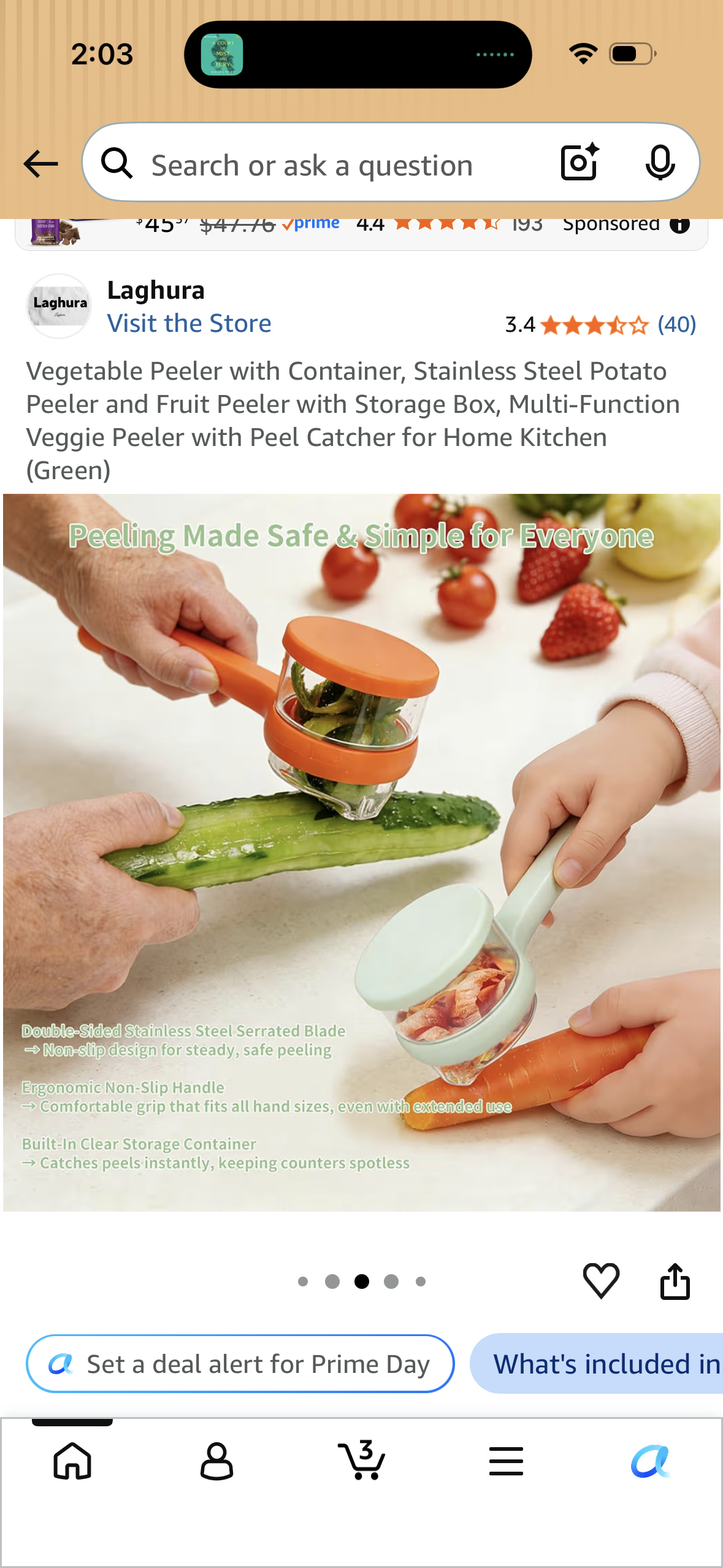 Vegetable Peeler with Container, Stainless Steel Potato Peeler and Fruit Peeler with Storage Box, Multi-Function Veggie Peeler with Peel Catcher for Home Kitchen (Green)