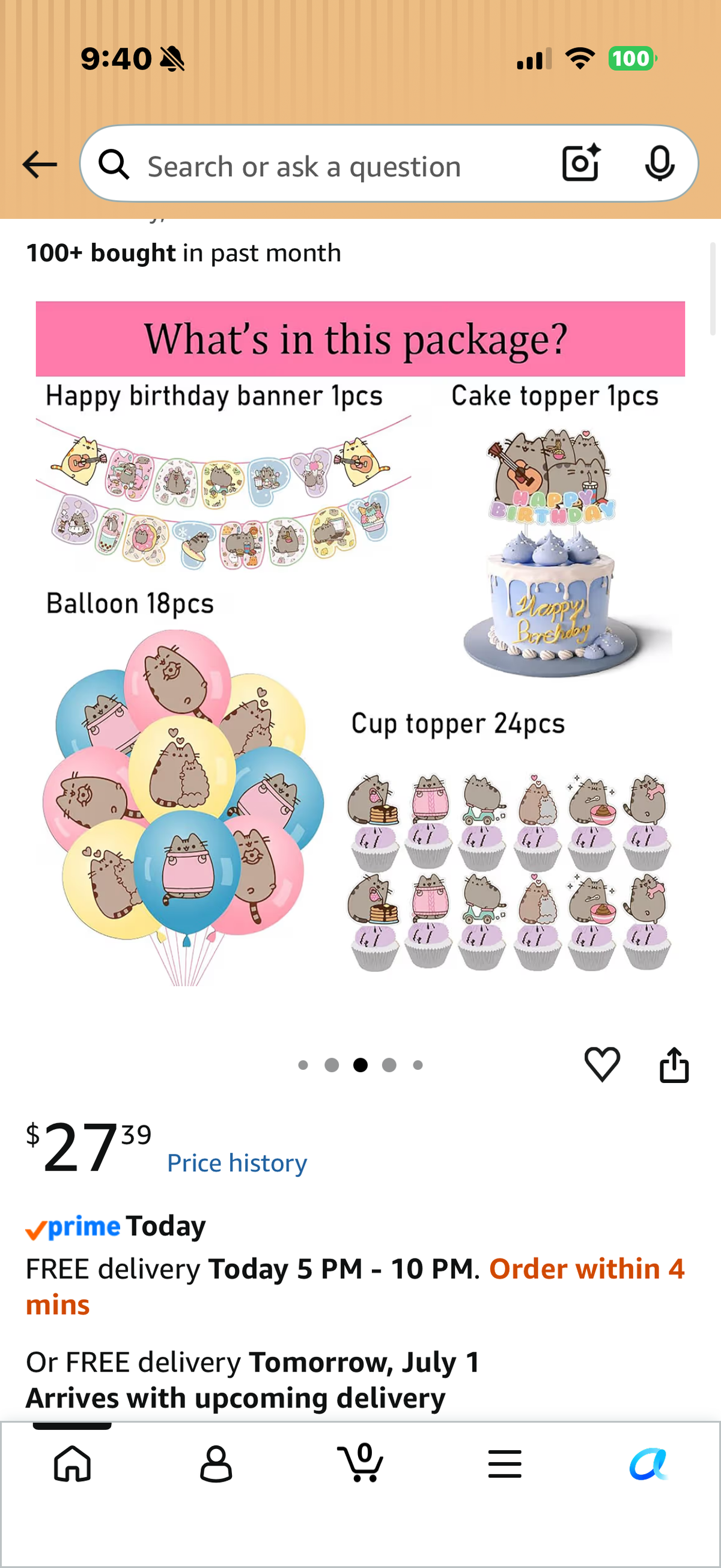 Adorable Cat Party Decorations Kit