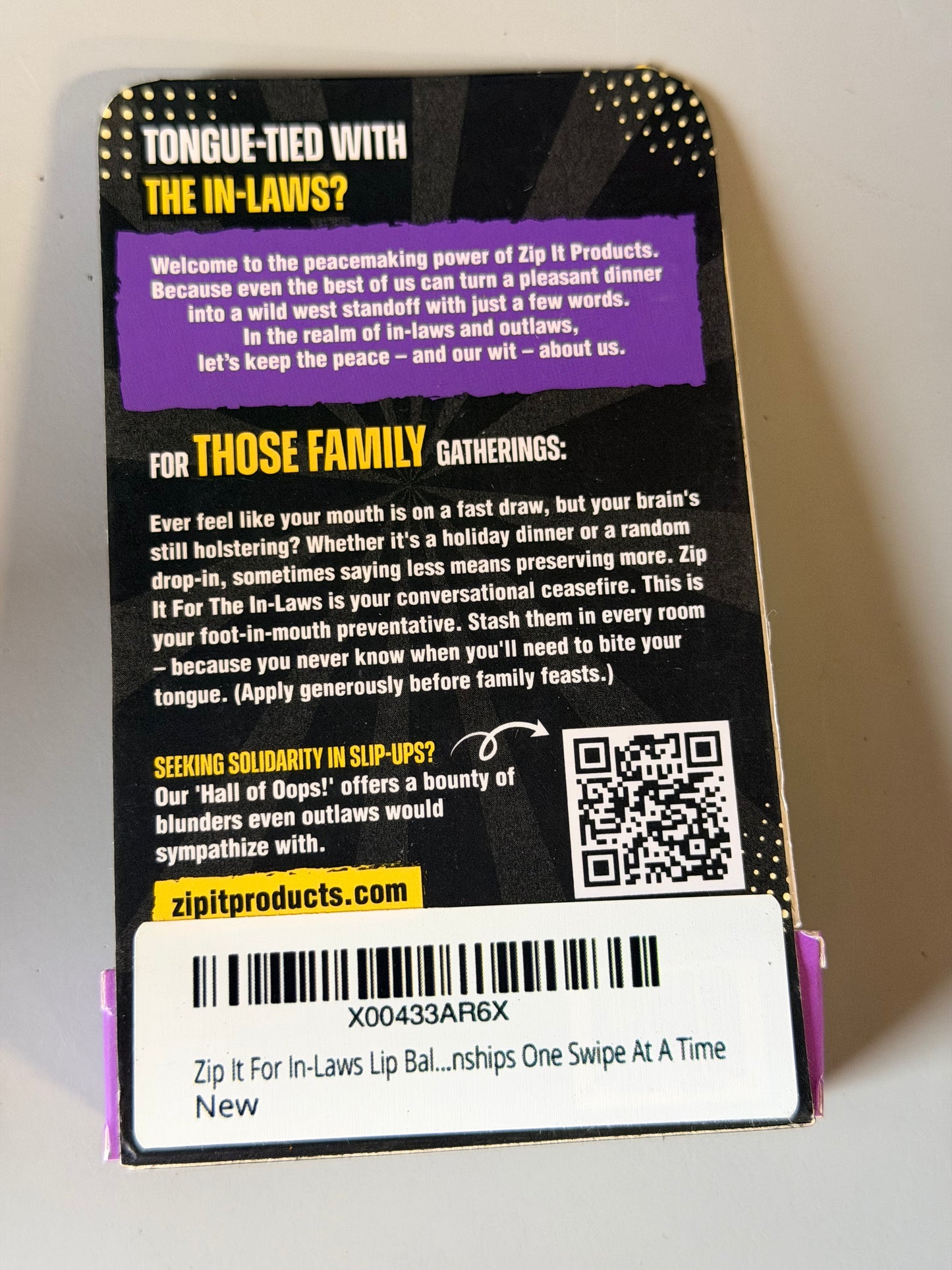 Zip-It Lip Balm (In Laws Edition)
