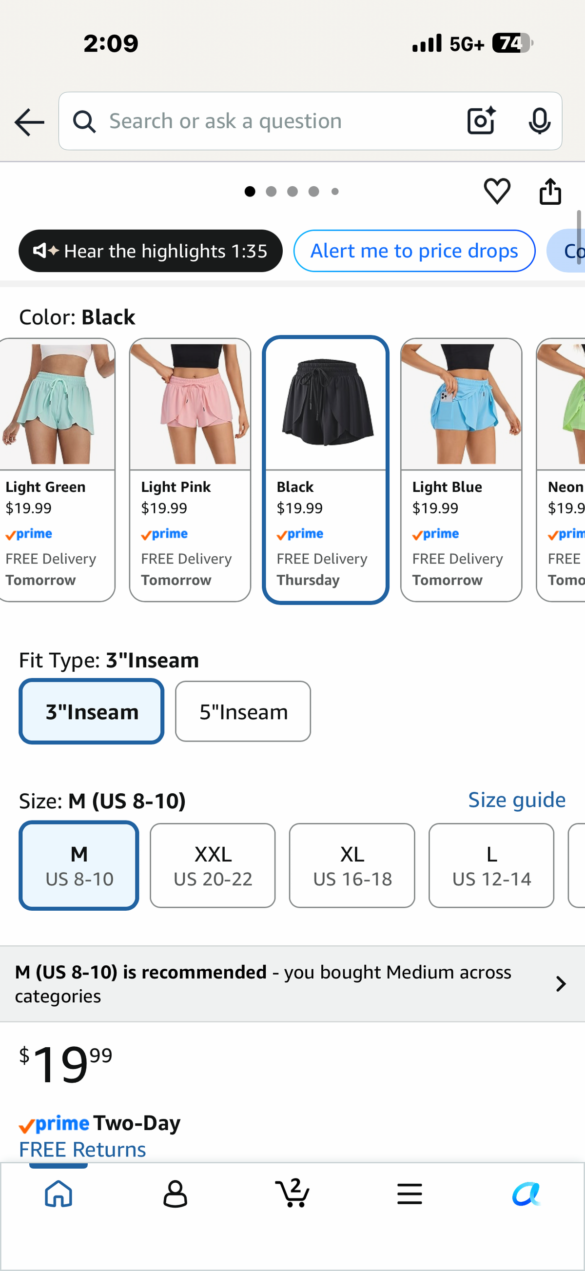 Flowy Running Shorts for Women Workout Athletic Gym Yoga Butterfly Skirt with Pockets Spandex Cute Clothes Summer (Size Medium)