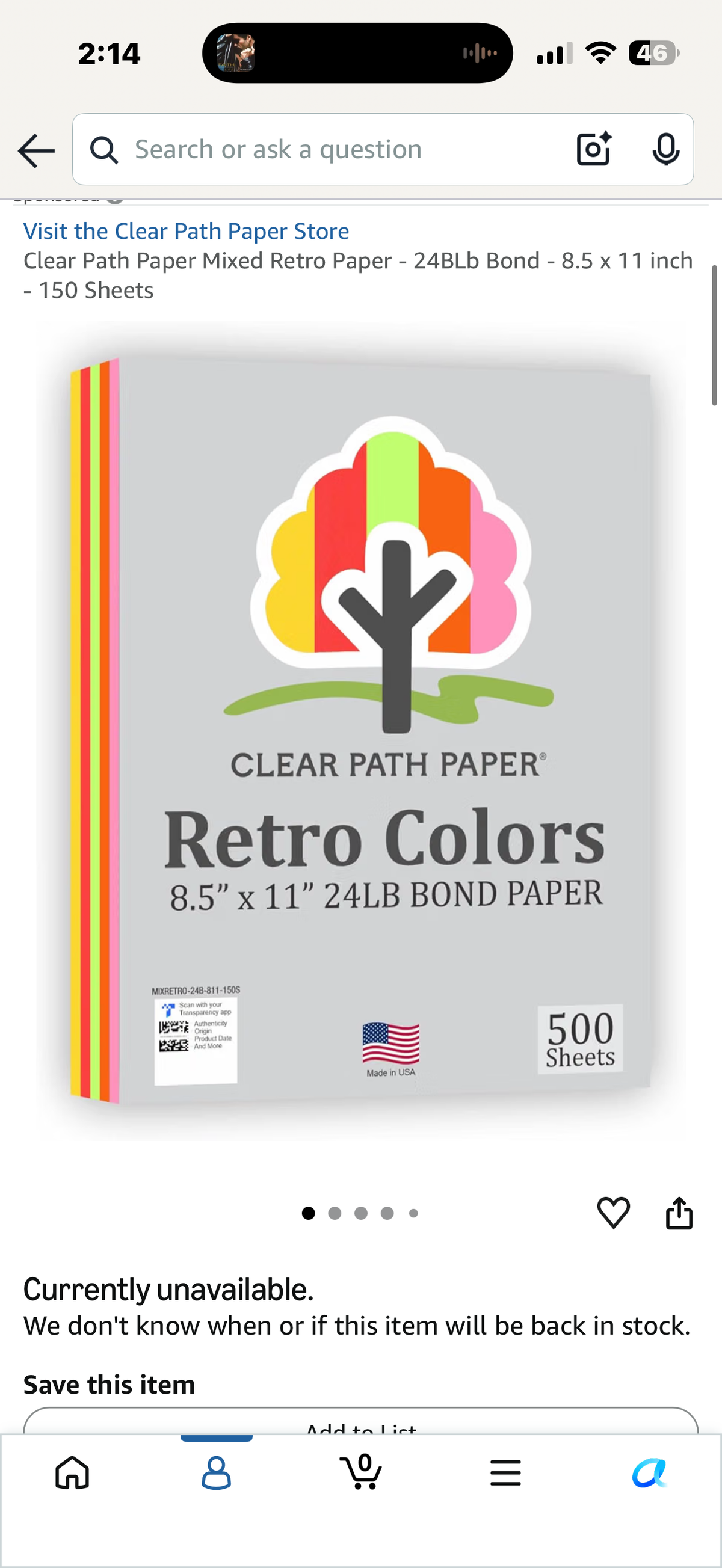 Clear Path Paper Mixed Retro Paper - 24BLb Bond - 8.5 x 11 inch - 150 Sheets