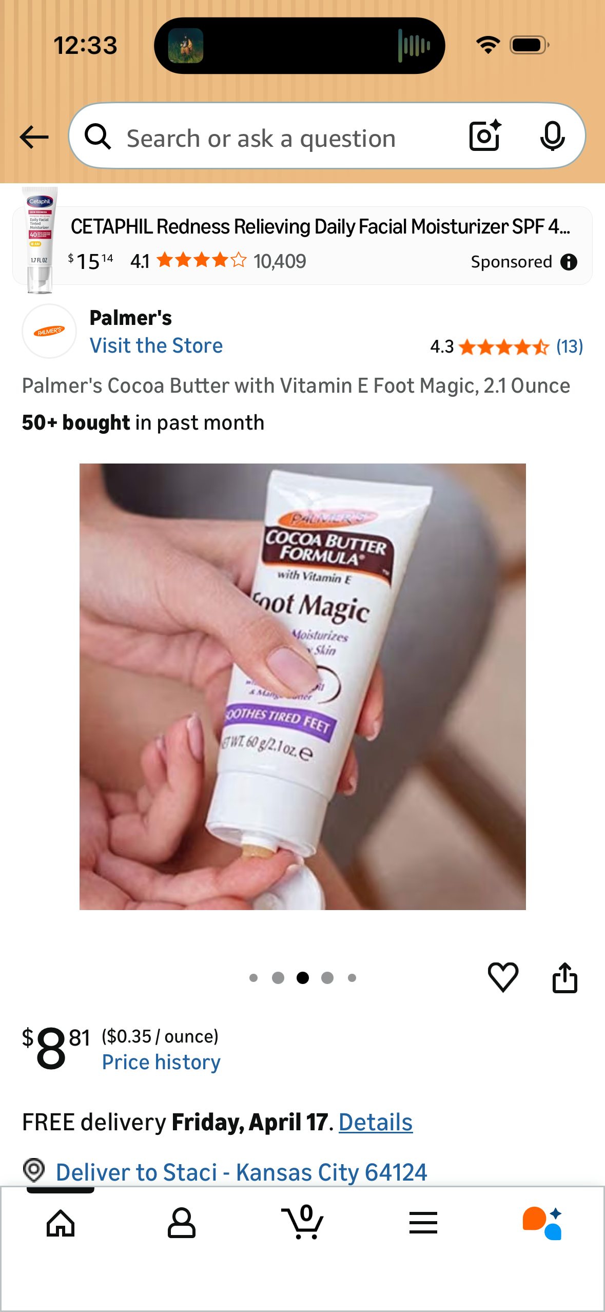 Palmer's Cocoa Butter with Vitamin E Foot Magic, 2.1 Ounce