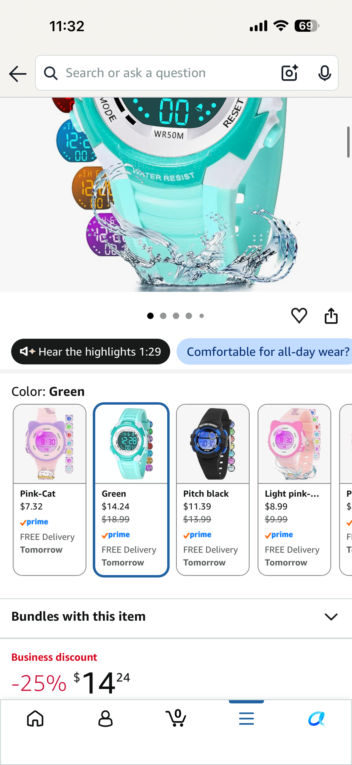Juboos Digital Kids Watch Waterproof Sport Wristwatch Boys Girls