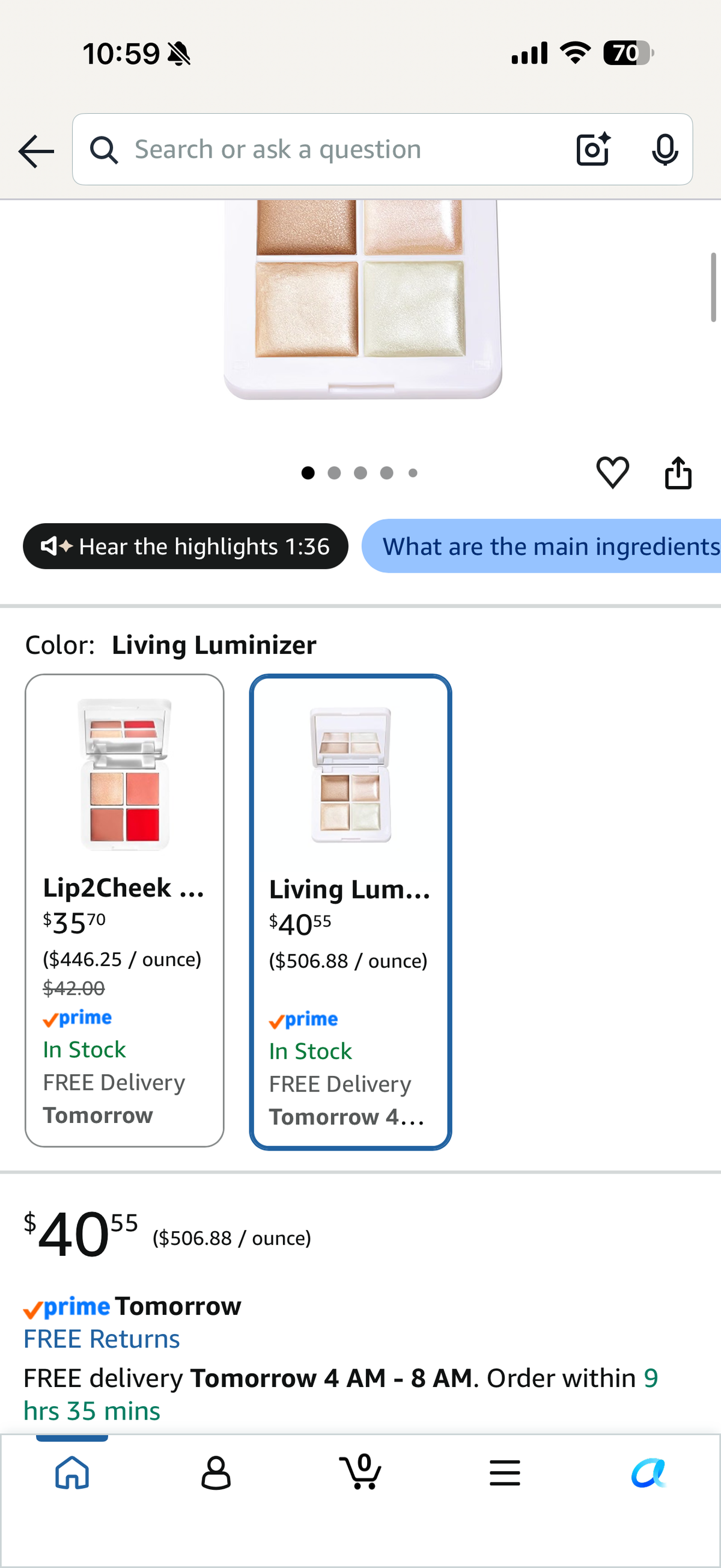 RMS Beauty Lip2Cheek Cream Blush & Lip Tint, 0.28 oz