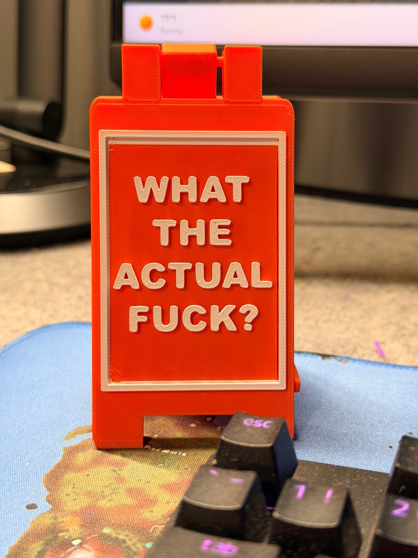 What The Actual Fuck? Desk Sign (5" Tall)
