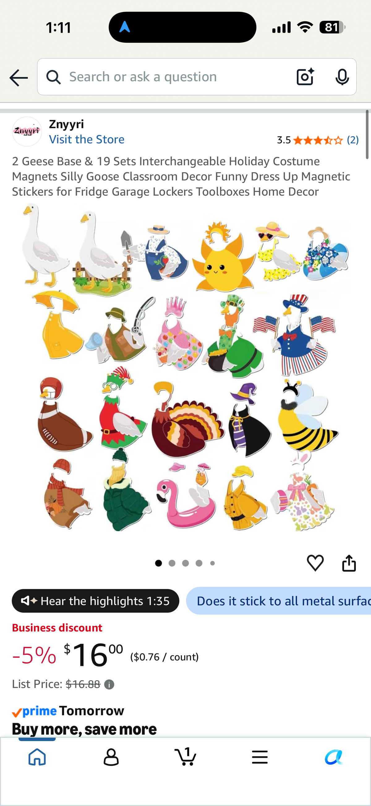 2 Geese Base & 19 Sets Interchangeable Holiday Costume Magnets Silly Goose Classroom Decor Funny Dress Up Magnetic Stickers for Fridge Garage Lockers Toolboxes Home Decor