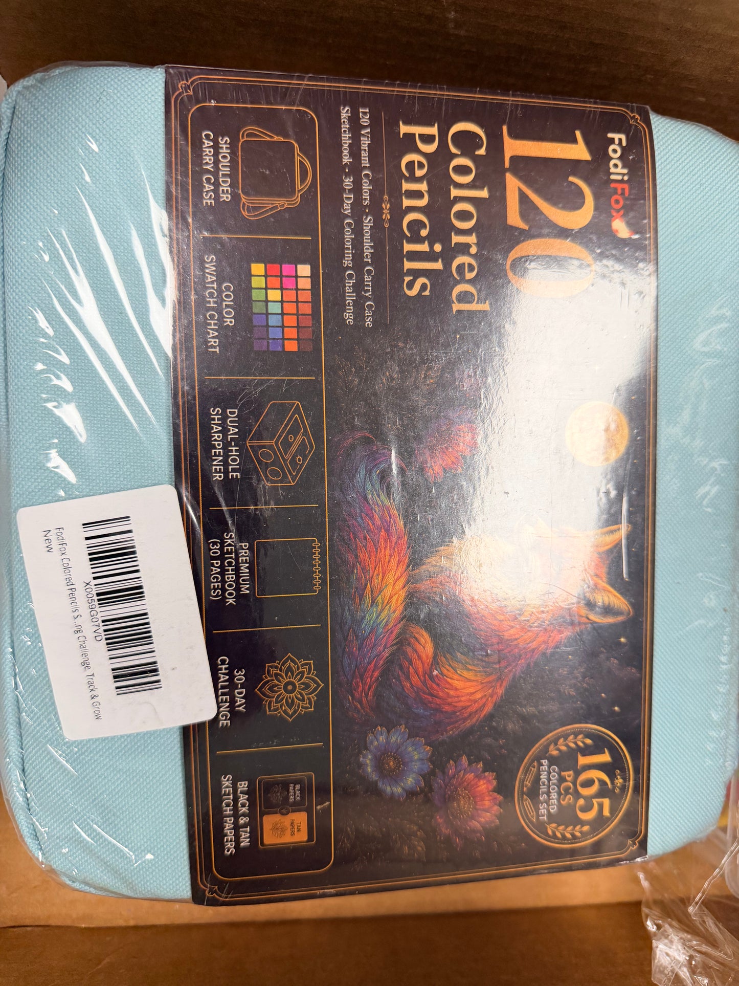 Colored Pencils Set, Guided 30-Day Coloring Challenge, Track & Grow (Blue)