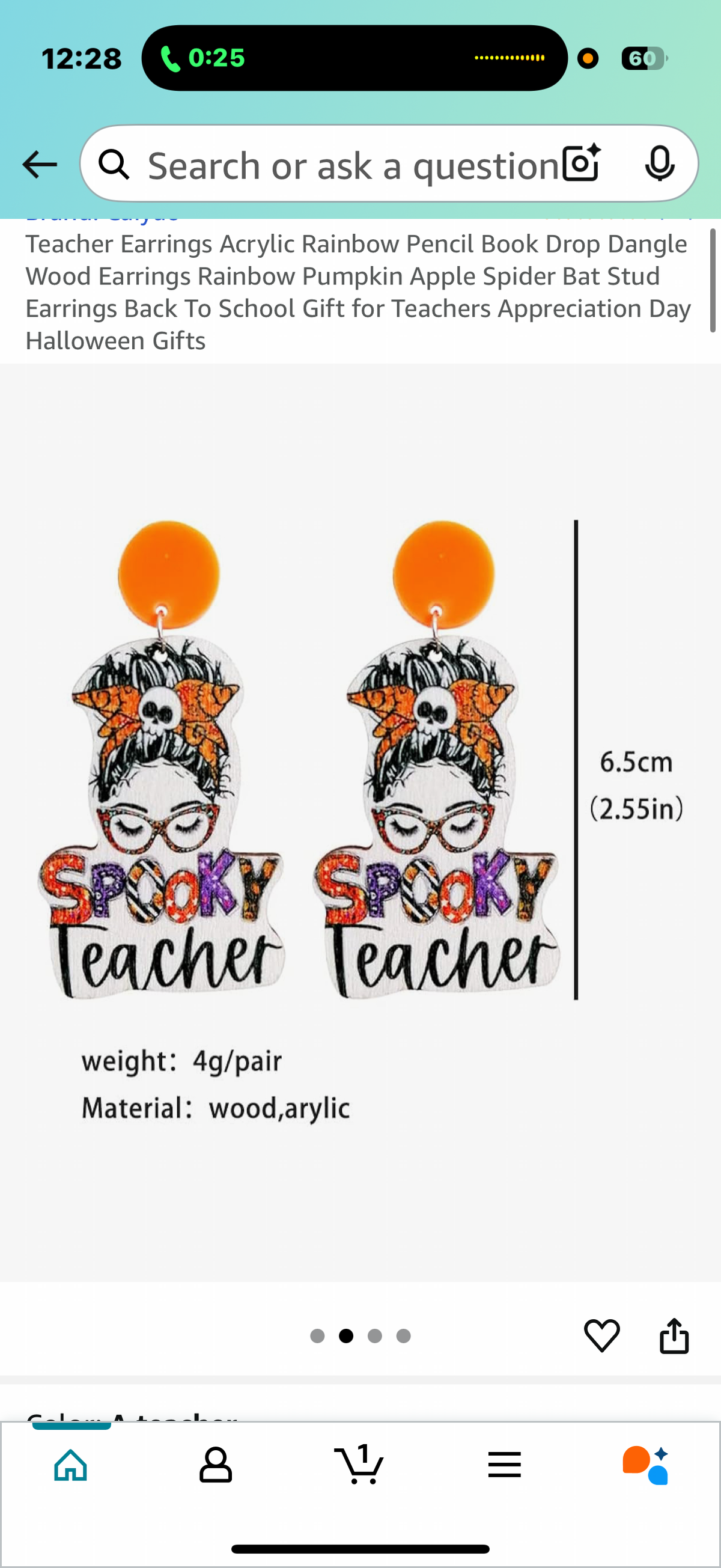 Teacher Earrings Acrylic Rainbow Pencil Book Drop Dangle