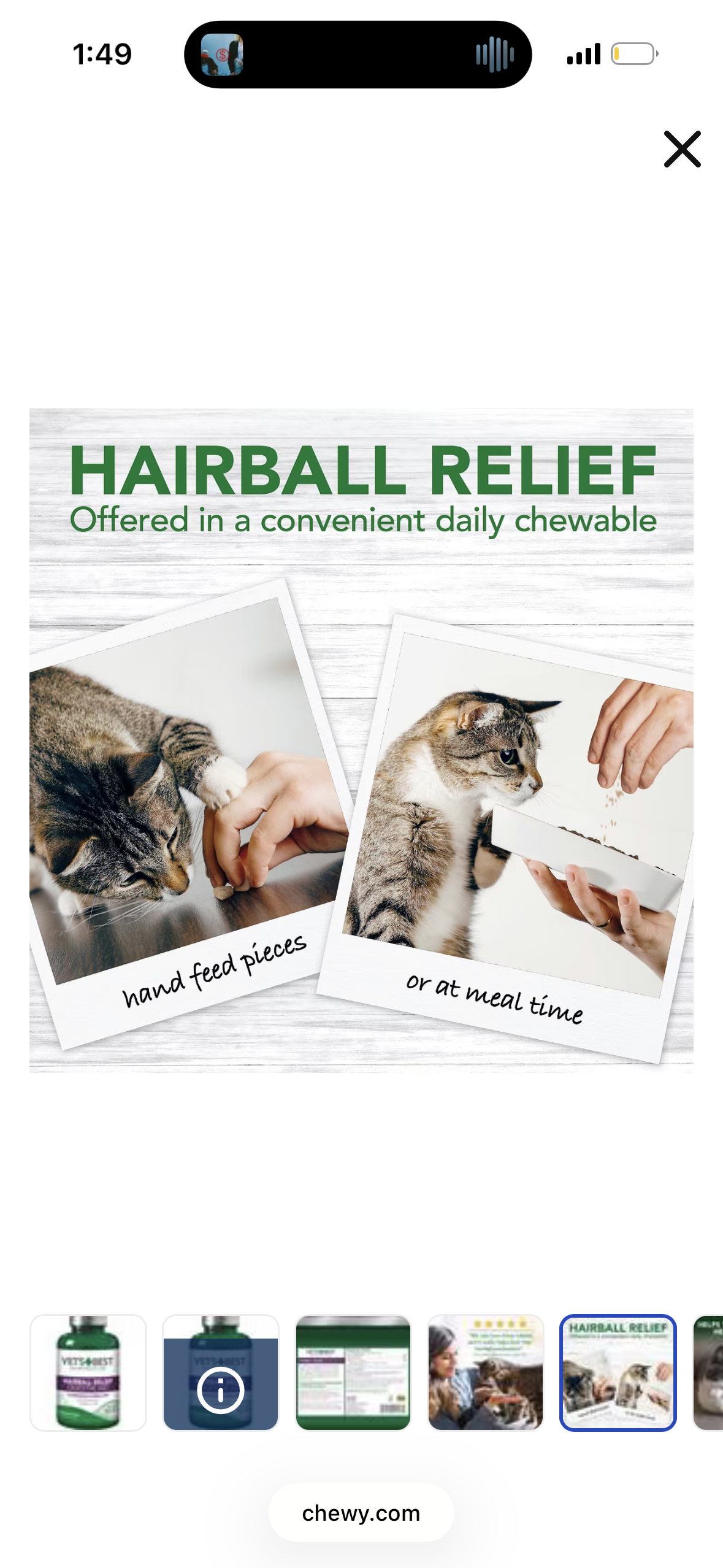 Vet's Best Cat Hairball Relief Digestive Aid| Vet Formulated Hairball Support Remedy | Classic Chicken Flavor | 180 Chewable Tablets…
