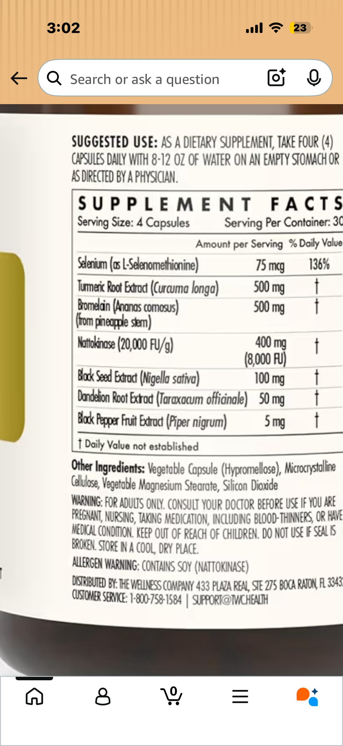 The Wellness Company Ultimate Spike Detox – Dr. McCullough Designed - 3-in-1 Nattokinase, Turmeric, & Bromelain Extra Strength | 120ct (1 Month Supply