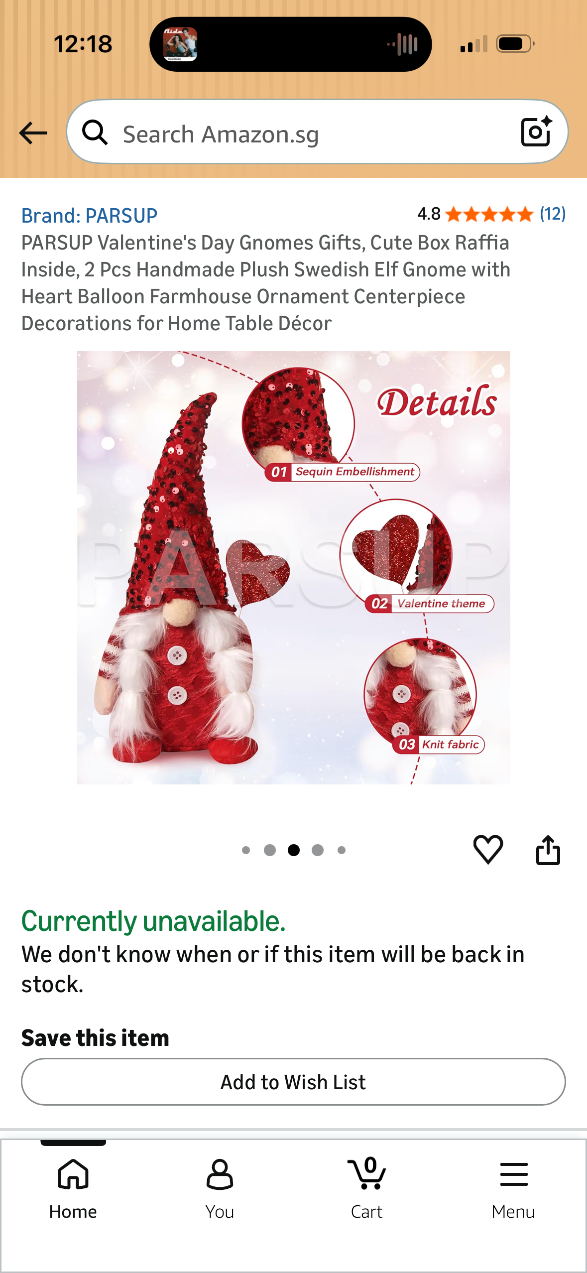 PARSUP Valentine's Day Gnomes Gifts, Cute Box Raffia Inside, 2 Pcs Handmade Plush Swedish Elf Gnome with Heart Balloon Farmhouse Ornament Centerpiece Decorations for Home Table Décor