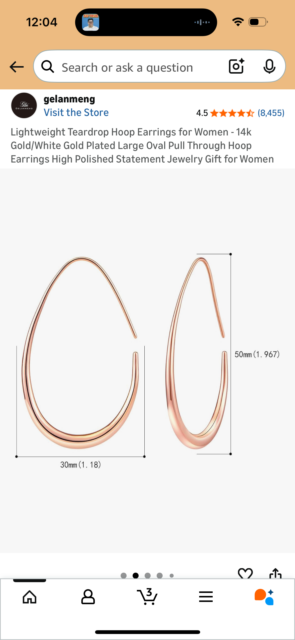 Lightweight Teardrop Hoop Earrings for Women - 14k Gold/White Gold Plated Large Oval Pull Through Hoop Earrings High Polished Statement Jewelry Gift for Women