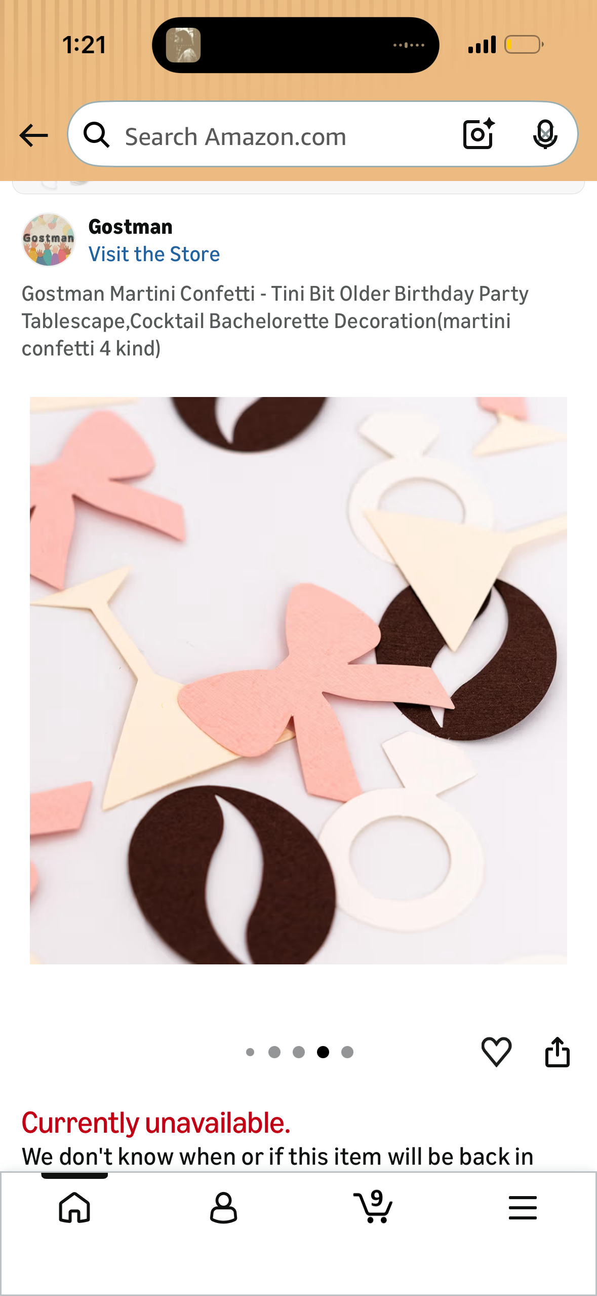 Gostman Martini Confetti - Tini Bit Older Birthday Party Tablescape, Cocktail Bachelorette Decoration martini confetti 4 kind)