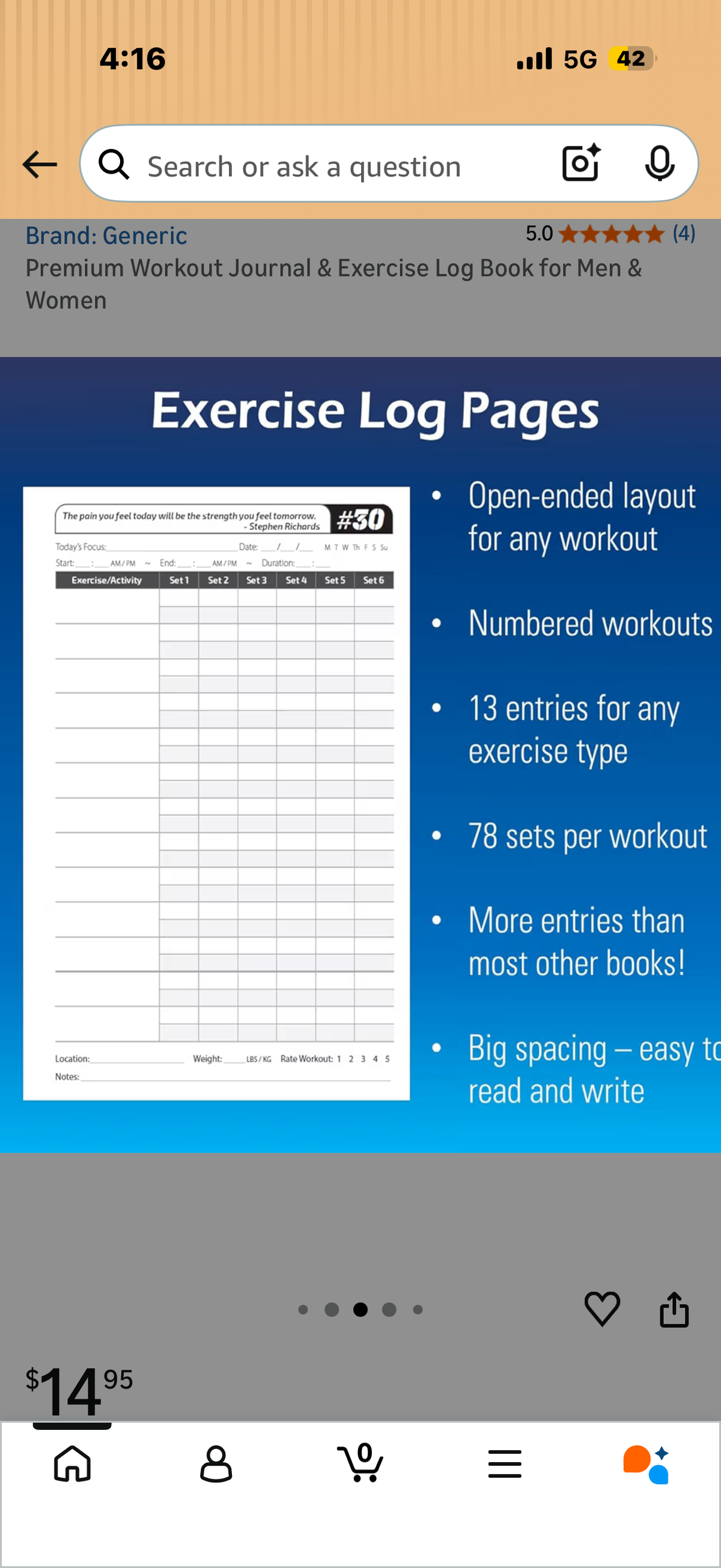 Premium Workout Journal & Exercise Log Book for Men & Women
