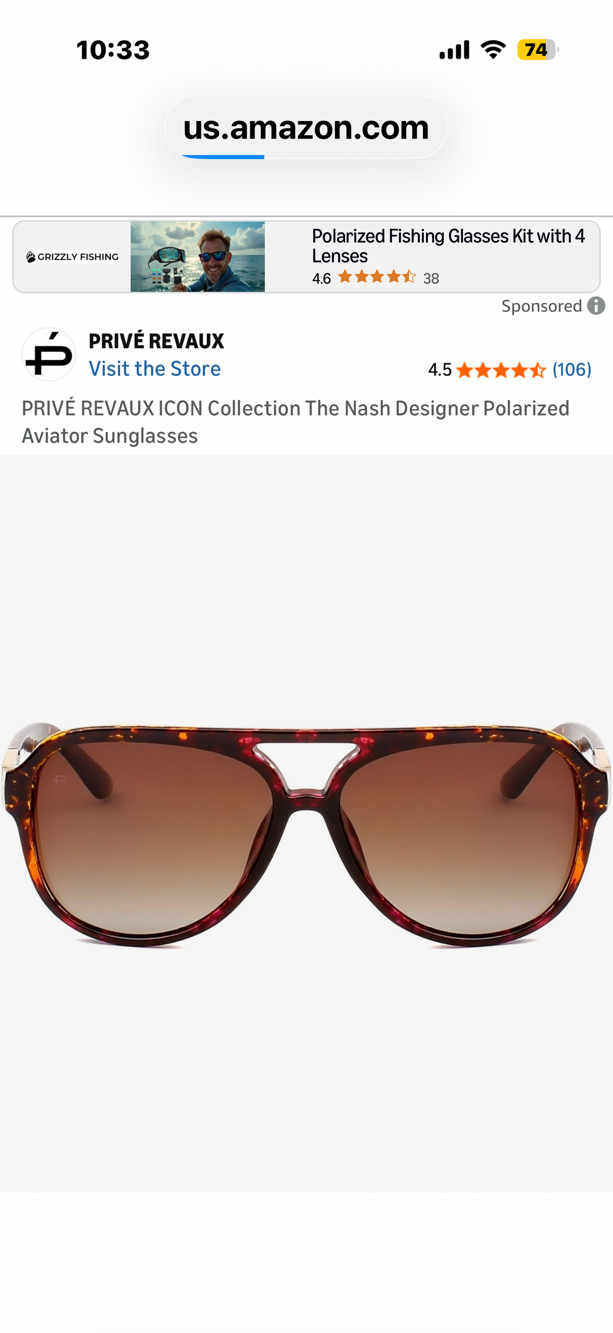 Privé Revaux Icon Sunglasses Aviator Style