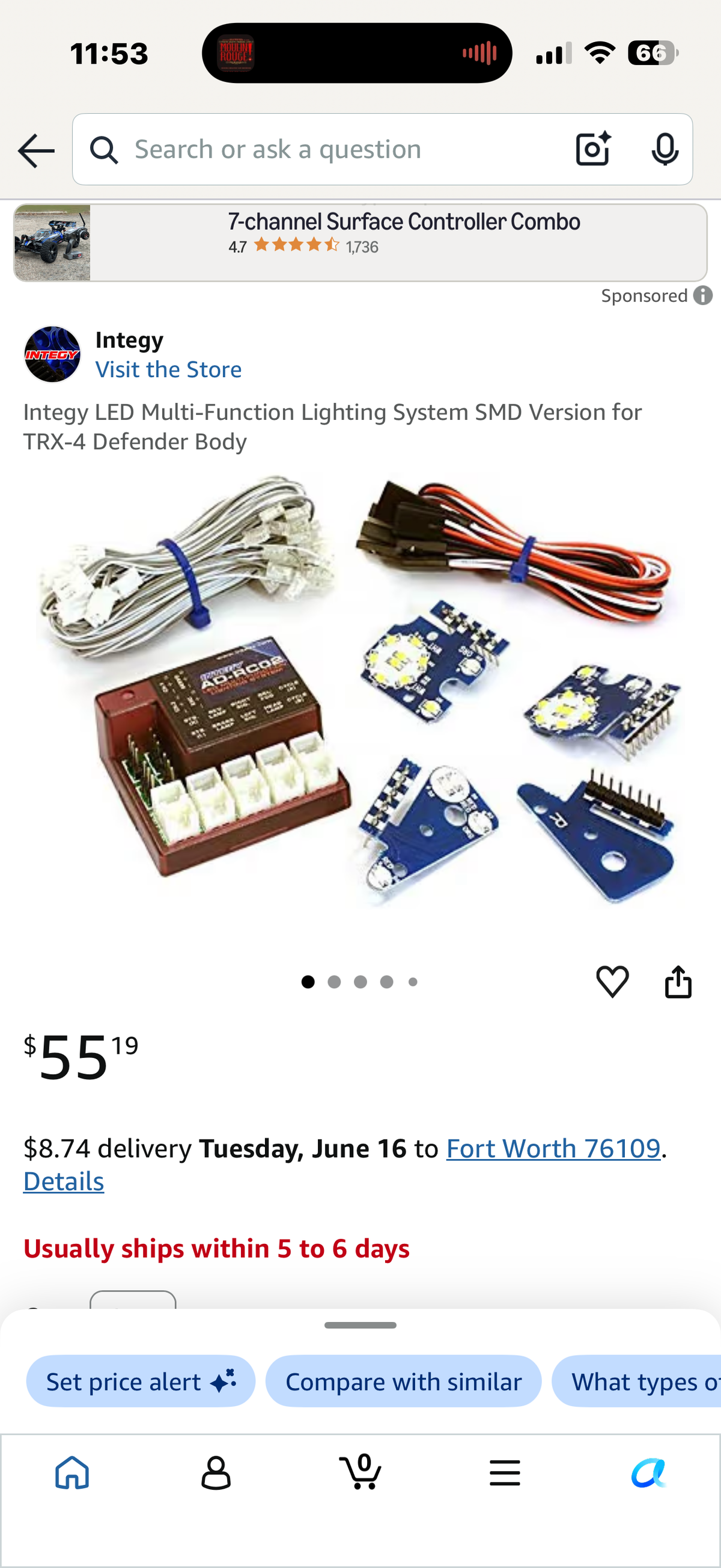 Integy LED Multi-Function Lighting System SMD Version for TRX-4 Defender Body