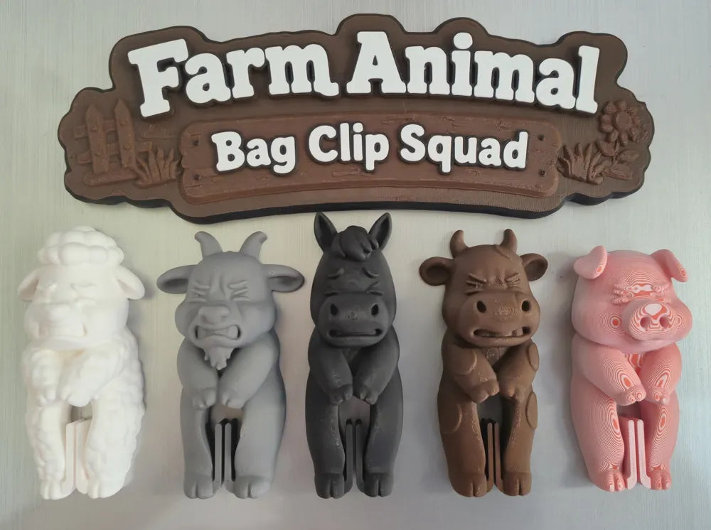 Magnetic Farm Animal Bag Clips