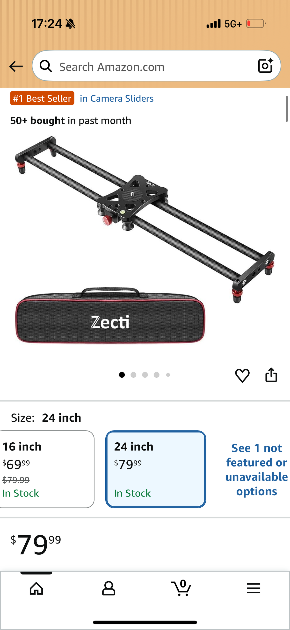 Camera Slider 24"/60 cm Adjustable Carbon Fiber Camera Dolly Track Slider Video Stabilizer Rail for Camera DSLR Video Movie Photography Camcorder Stabili & Phone, Black