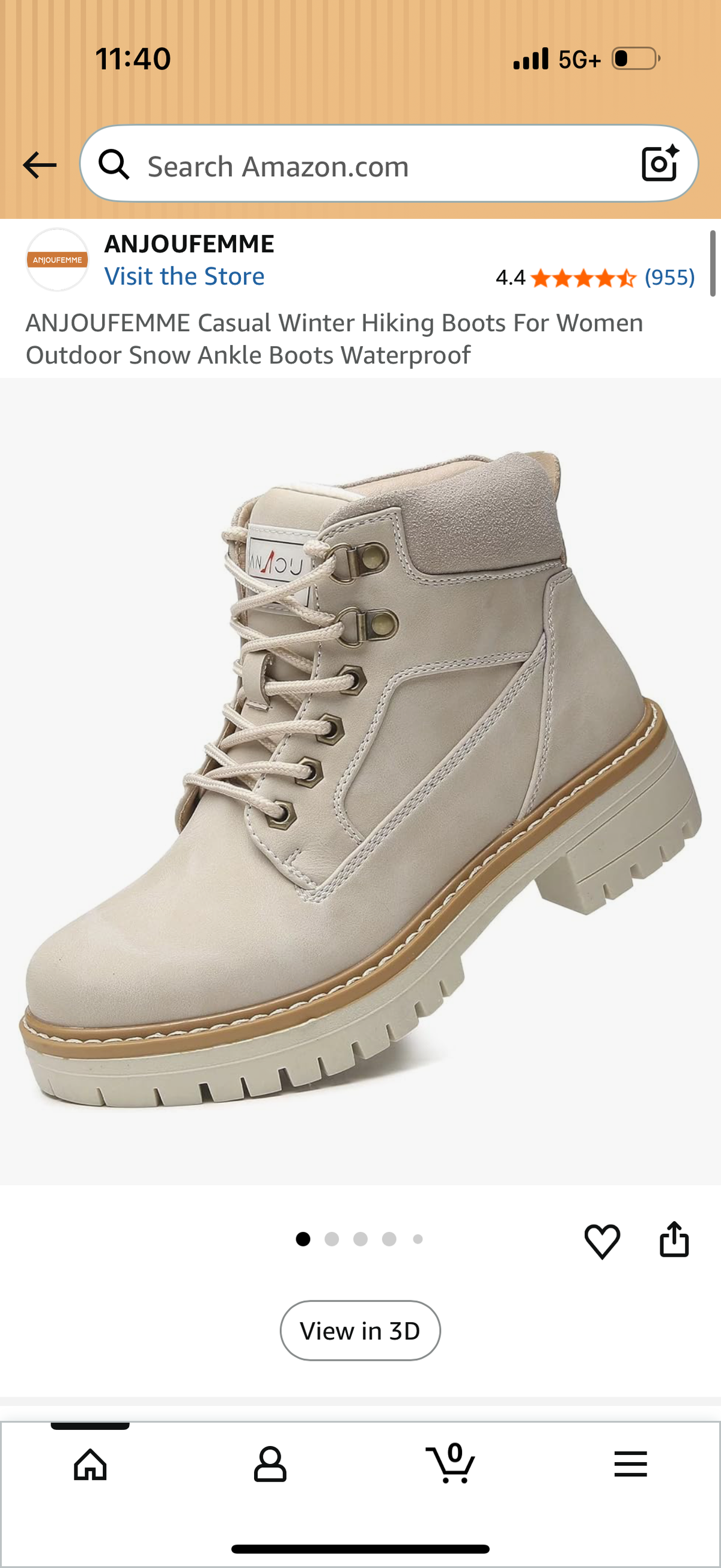 Casual Winter Hiking Boots For Women Outdoor Snow Ankle Boots Waterproof
