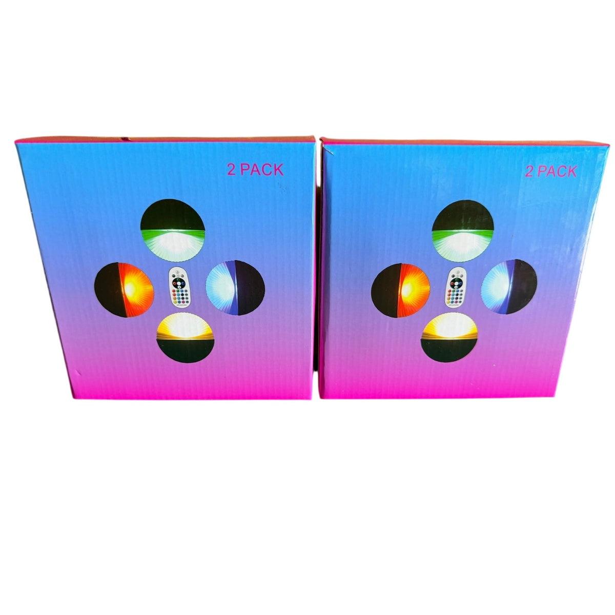 TWO Boxes (4 Total Lights) Ip65 Weatherproof RGB LED Wall-wash Lights Indoor/Outdoor 3000K