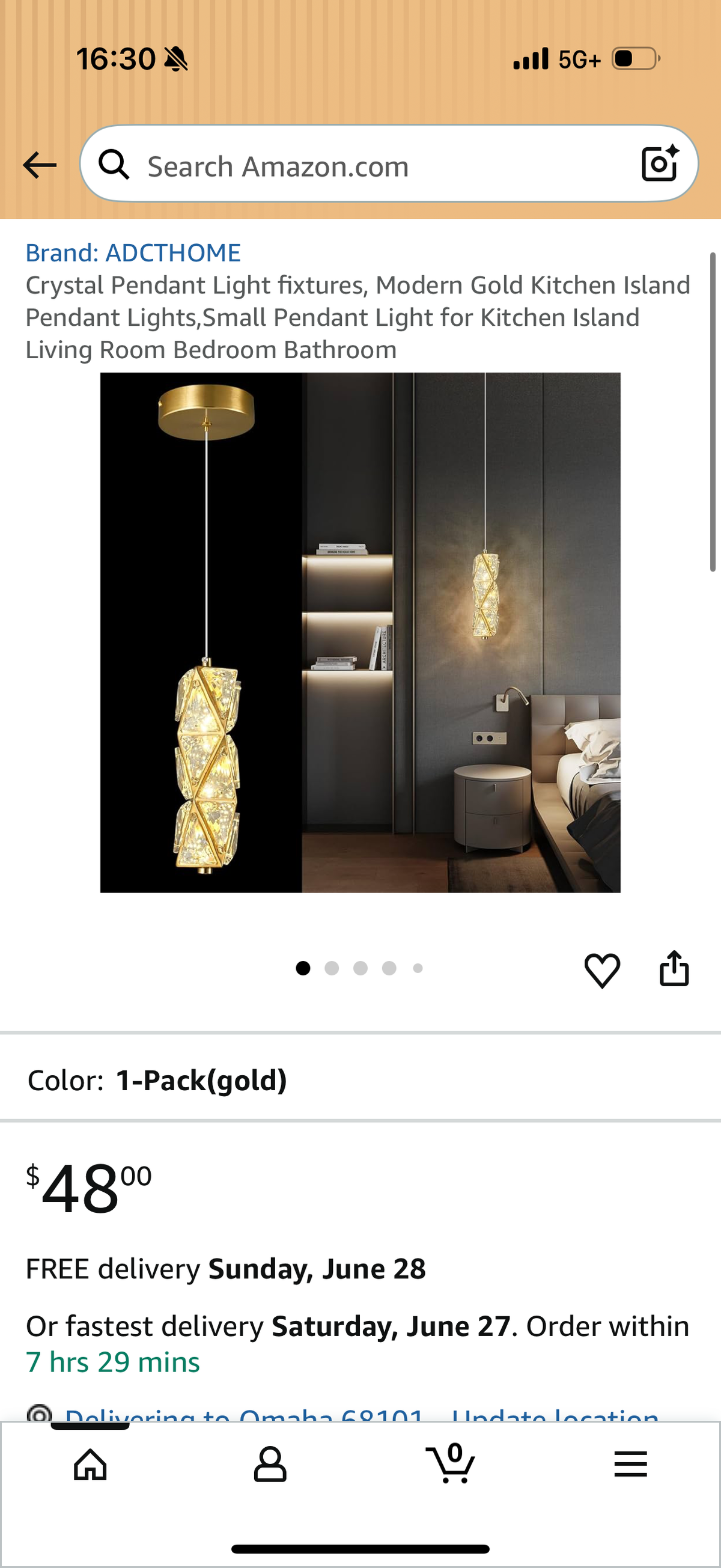 Crystal Pendant Light Fixture