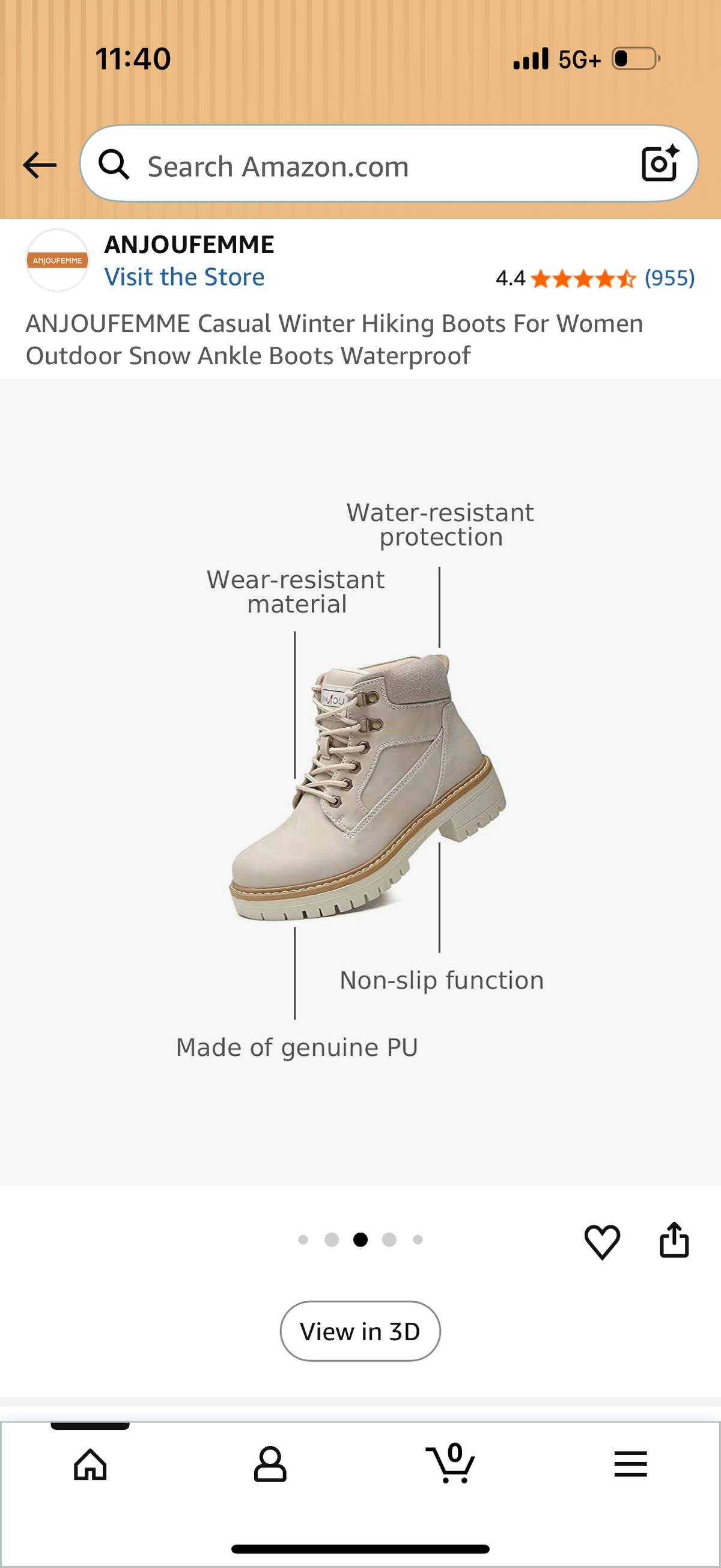 Casual Winter Hiking Boots For Women Outdoor Snow Ankle Boots Waterproof