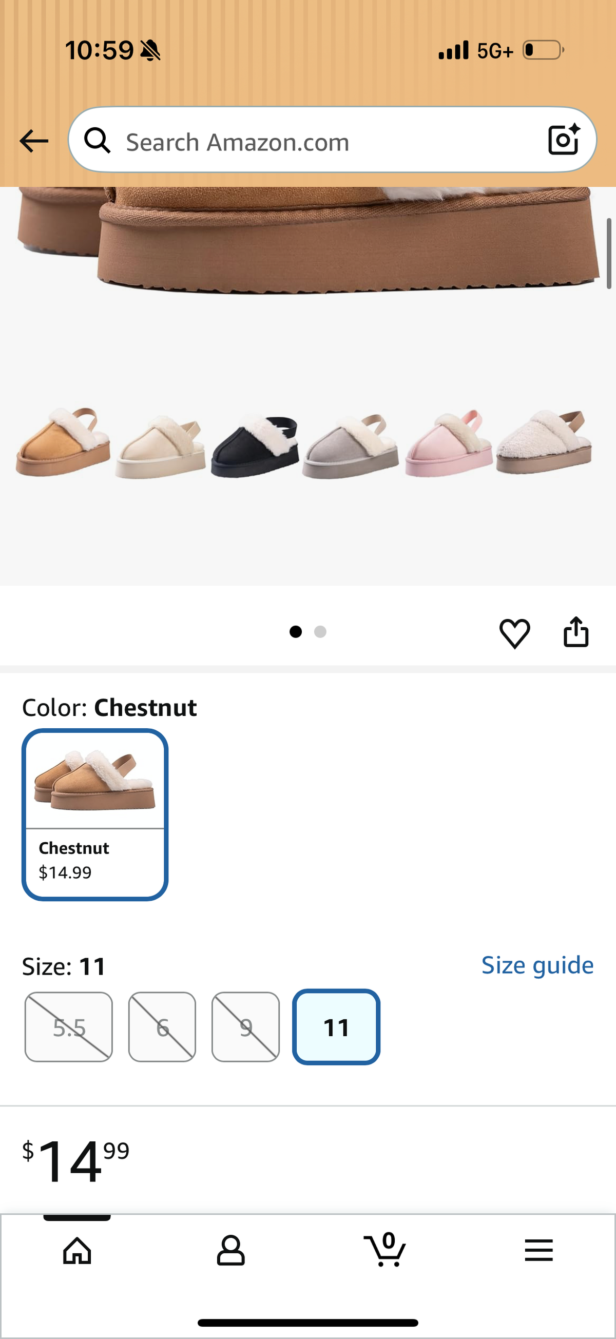 Women's Platform Slippers, Suede Fuzzy Slippers with Strap