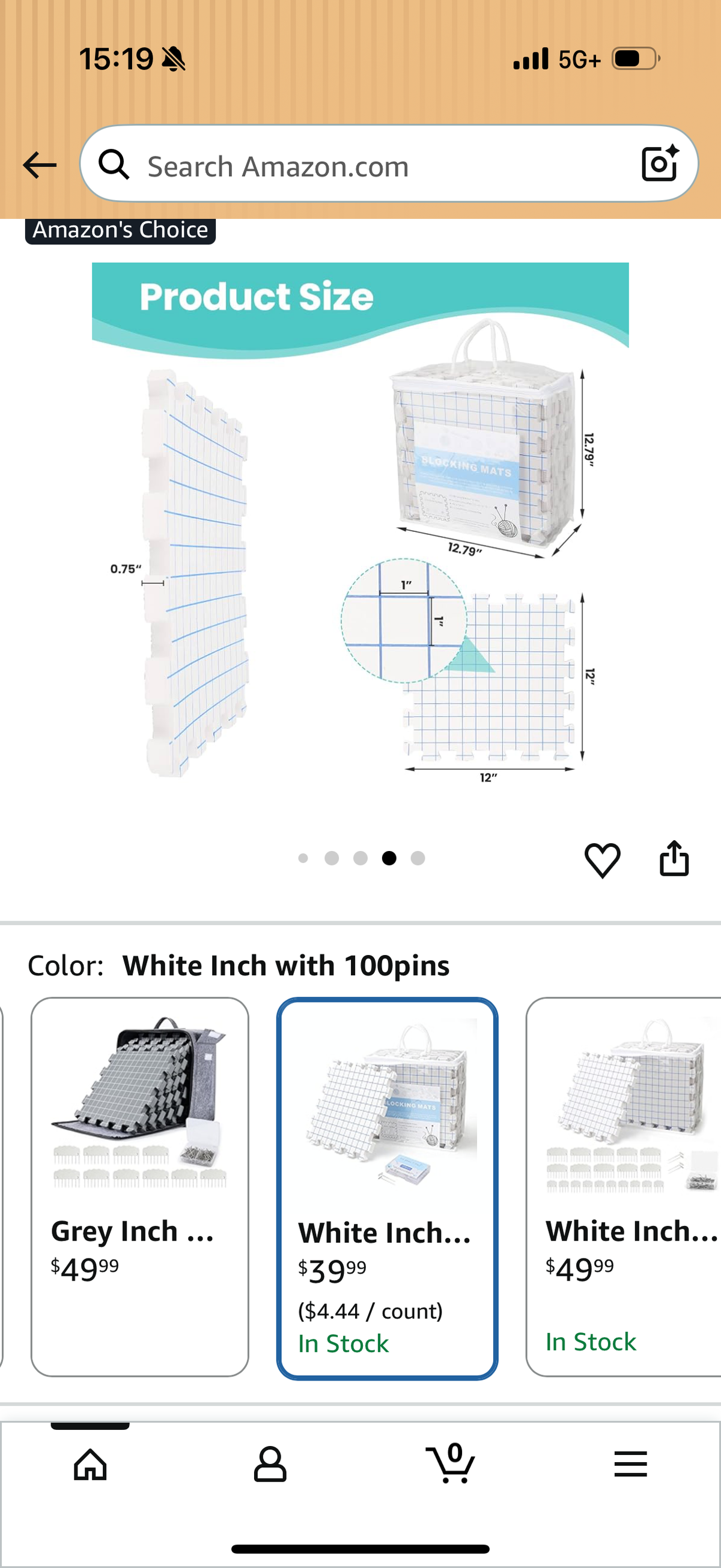 Blocking Mats for Knitting,Extra Thick Blocking Boards with Grids for Needlepoint or Crochet,9 Pack Knitting Mats with 100 T-Pins and Storage Bag