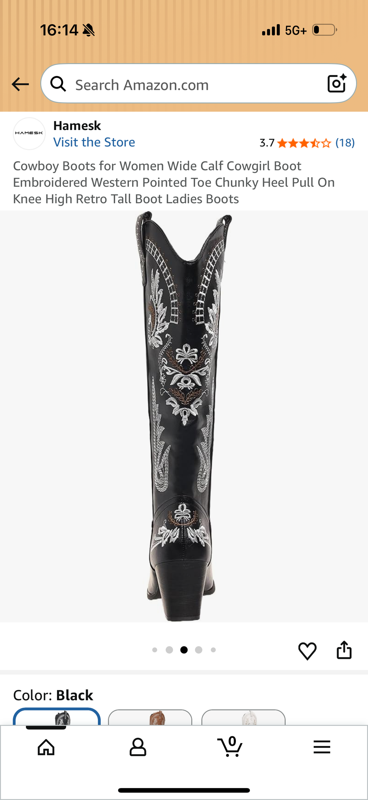 Cowboy Boots for Women Wide Calf Cowgirl Boot Embroidered Western Pointed Toe Chunky Heel Pull On Knee High Retro Tall Boot Ladies Boots Size 40