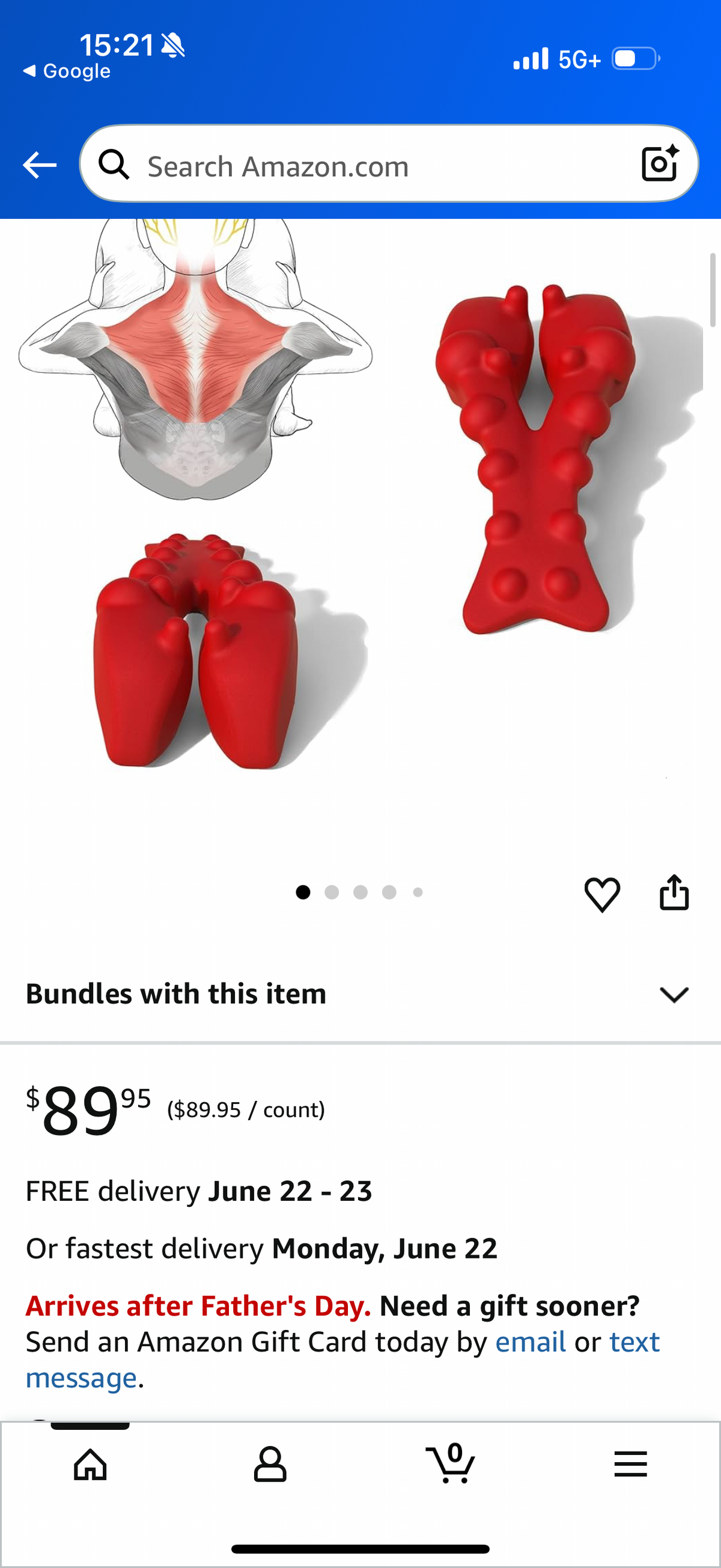 Trapezius Massager, Neck, Shoulder & Upper Back Pain Relief Manual Massager - Trigger Point Tool for Trapezius Tightness, Tension Headaches, Tech-Neck, and Suboccipital Release
